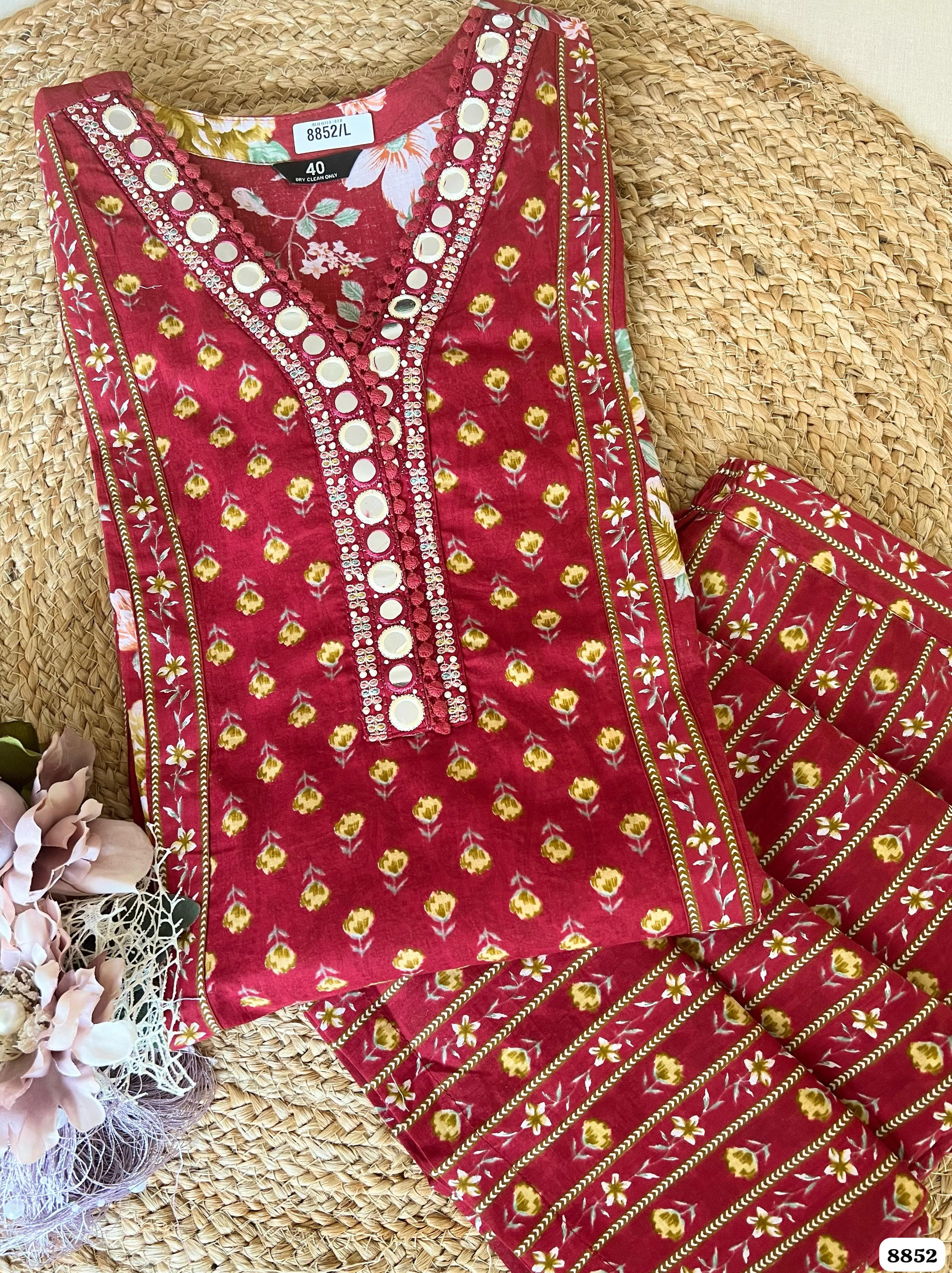 Pure cotton printed Readymade co-ord {8852}