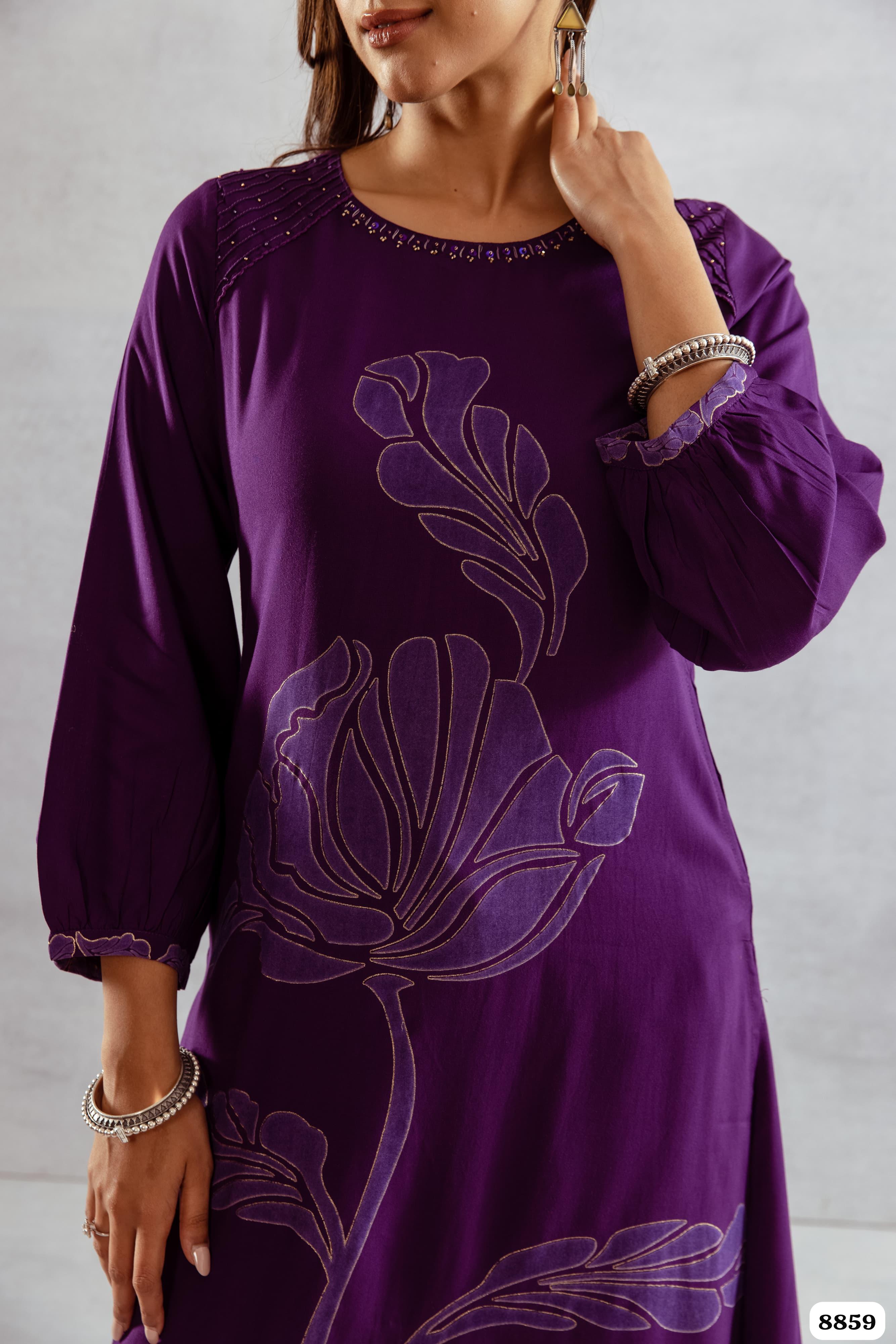 Pure German Reyon printed Readymade co-ord {8859}