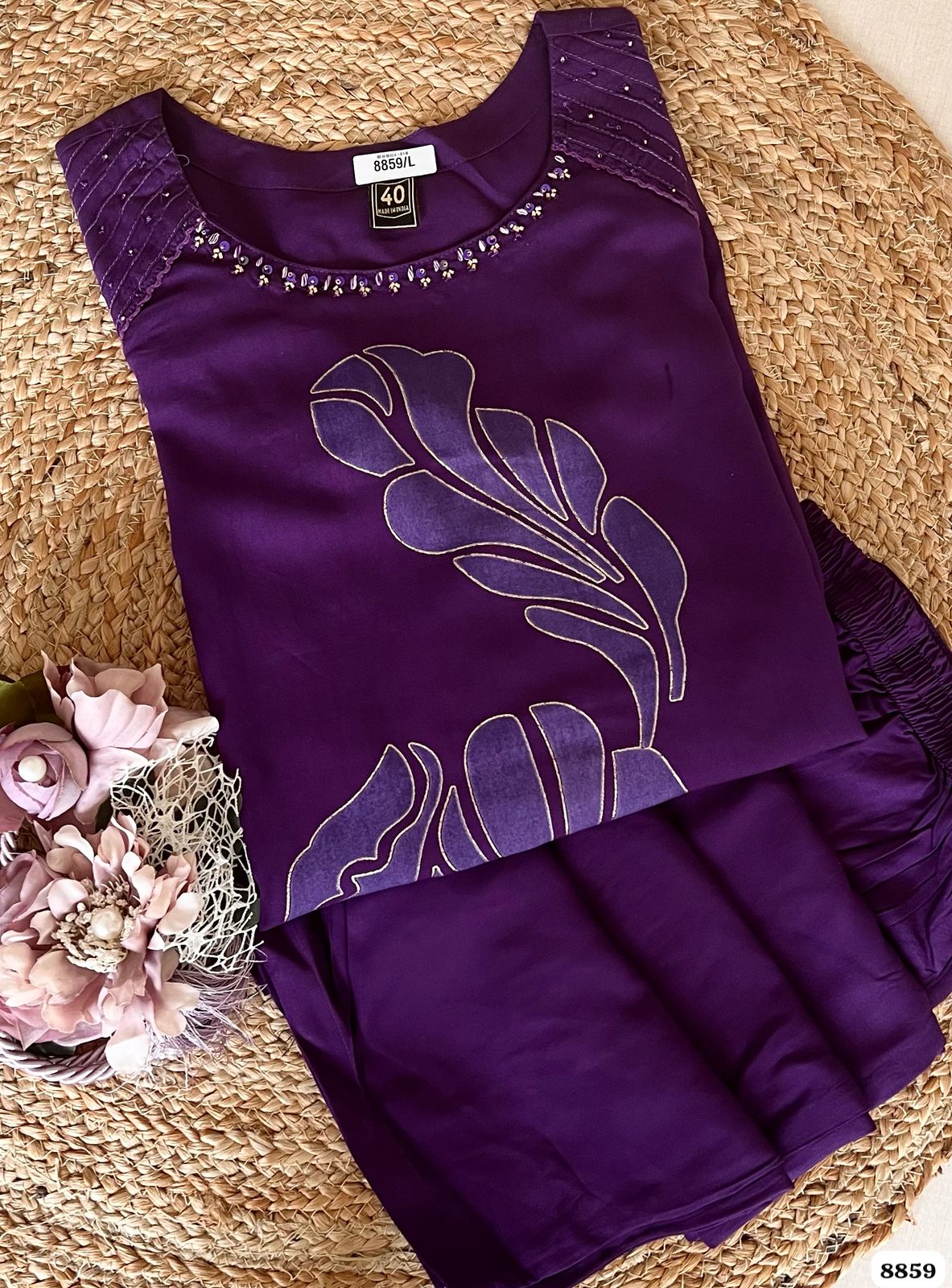 Pure German Reyon printed Readymade co-ord {8859}