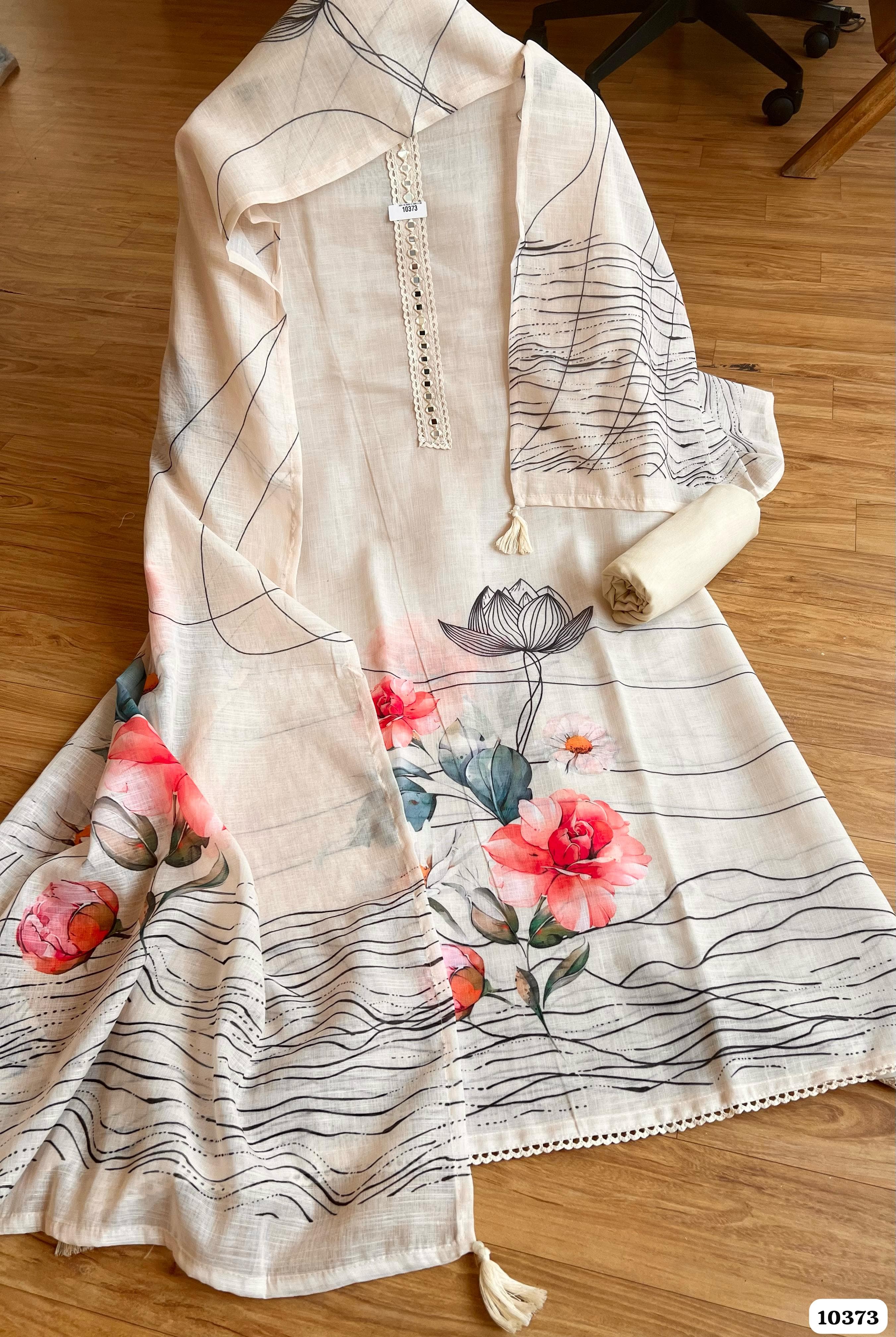 Pure linen cotton unstitched