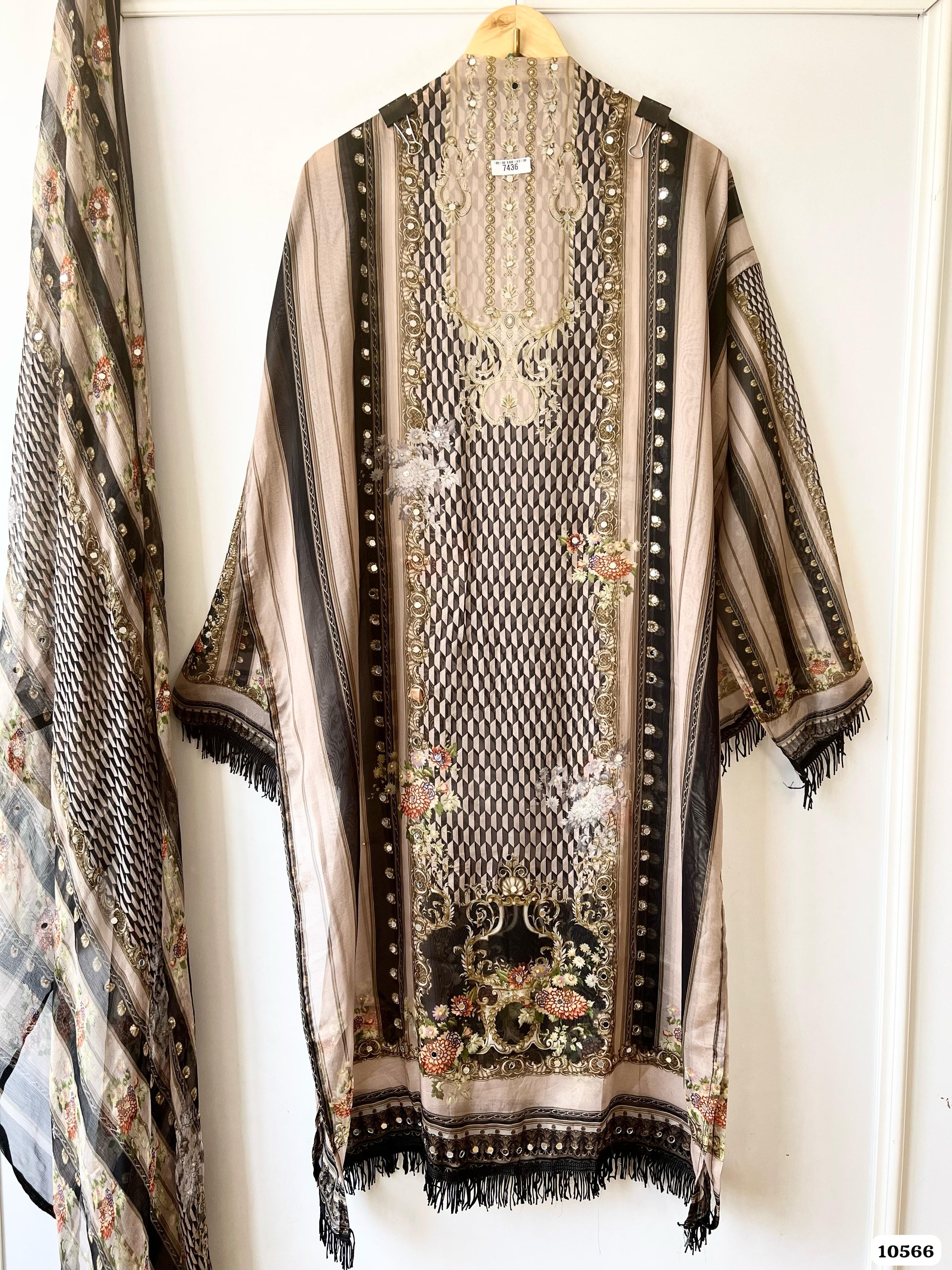 Pure organza Pakistani printed