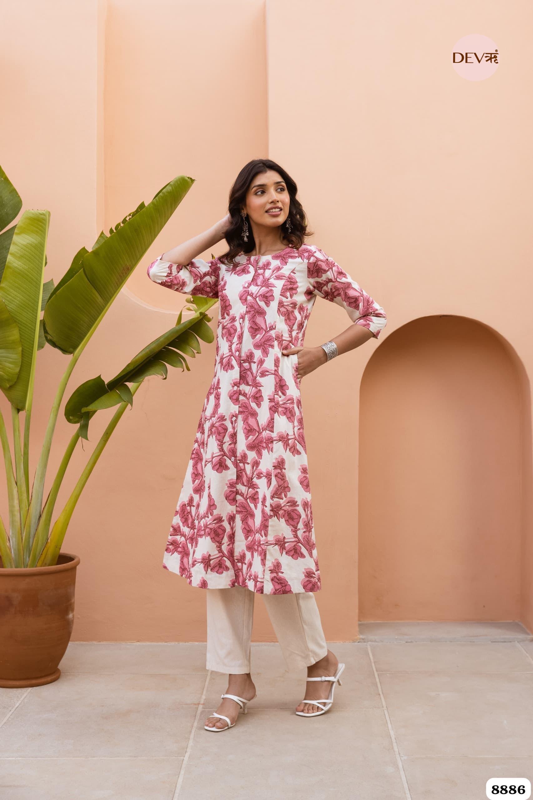 Purple German Reyon Printed Ready Made Co-Ord -Set of 2 {8886}