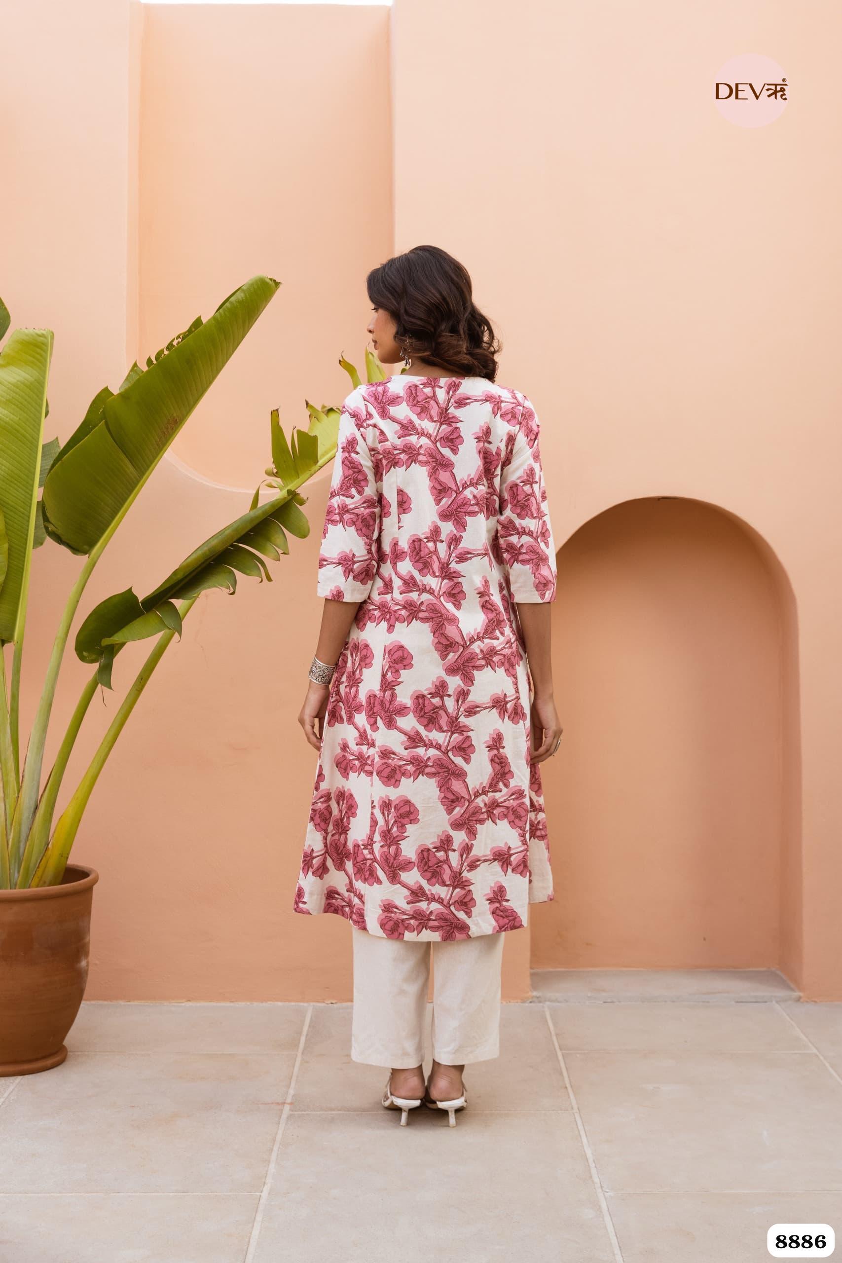 Purple German Reyon Printed Ready Made Co-Ord -Set of 2 {8886}