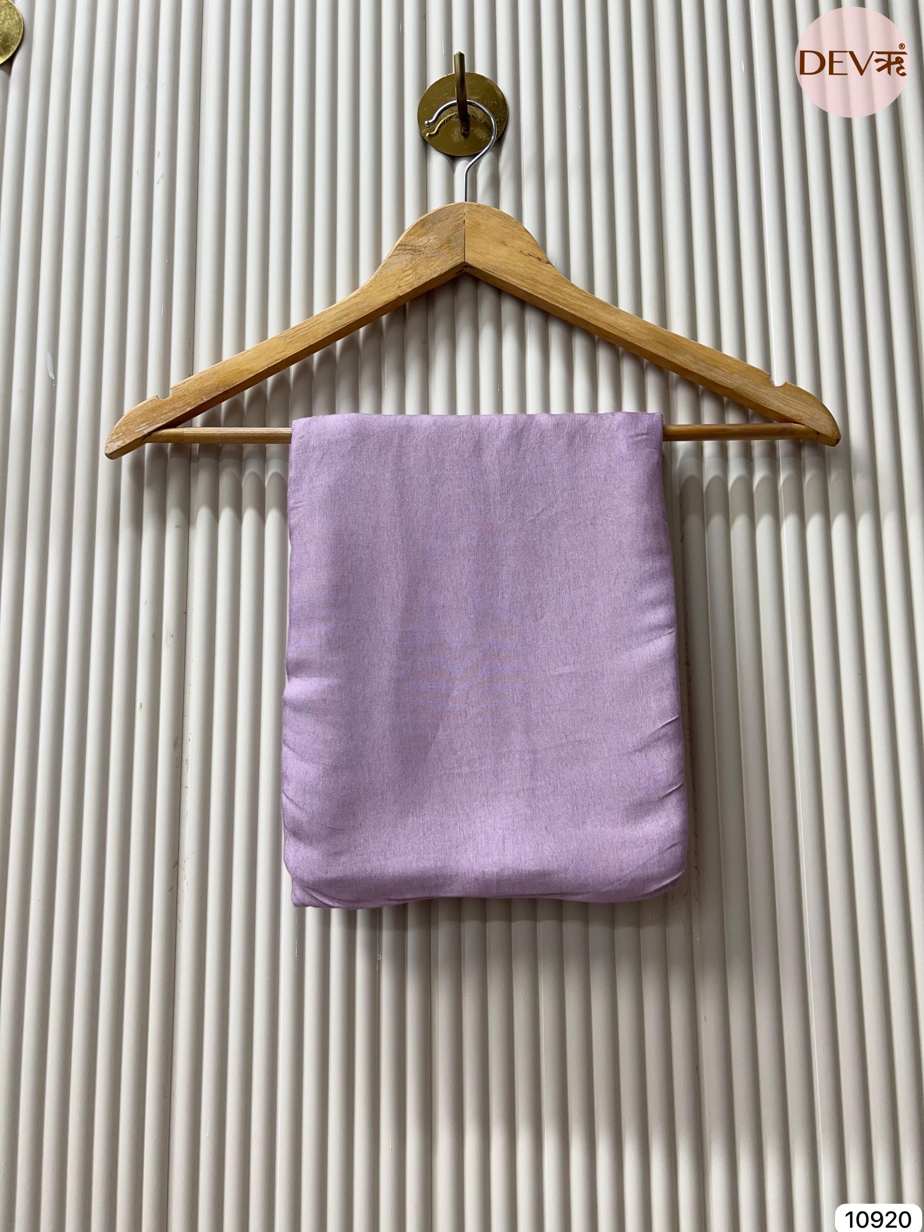 Purple Organza unstitched Embroidered -Set Of 3 {10920}