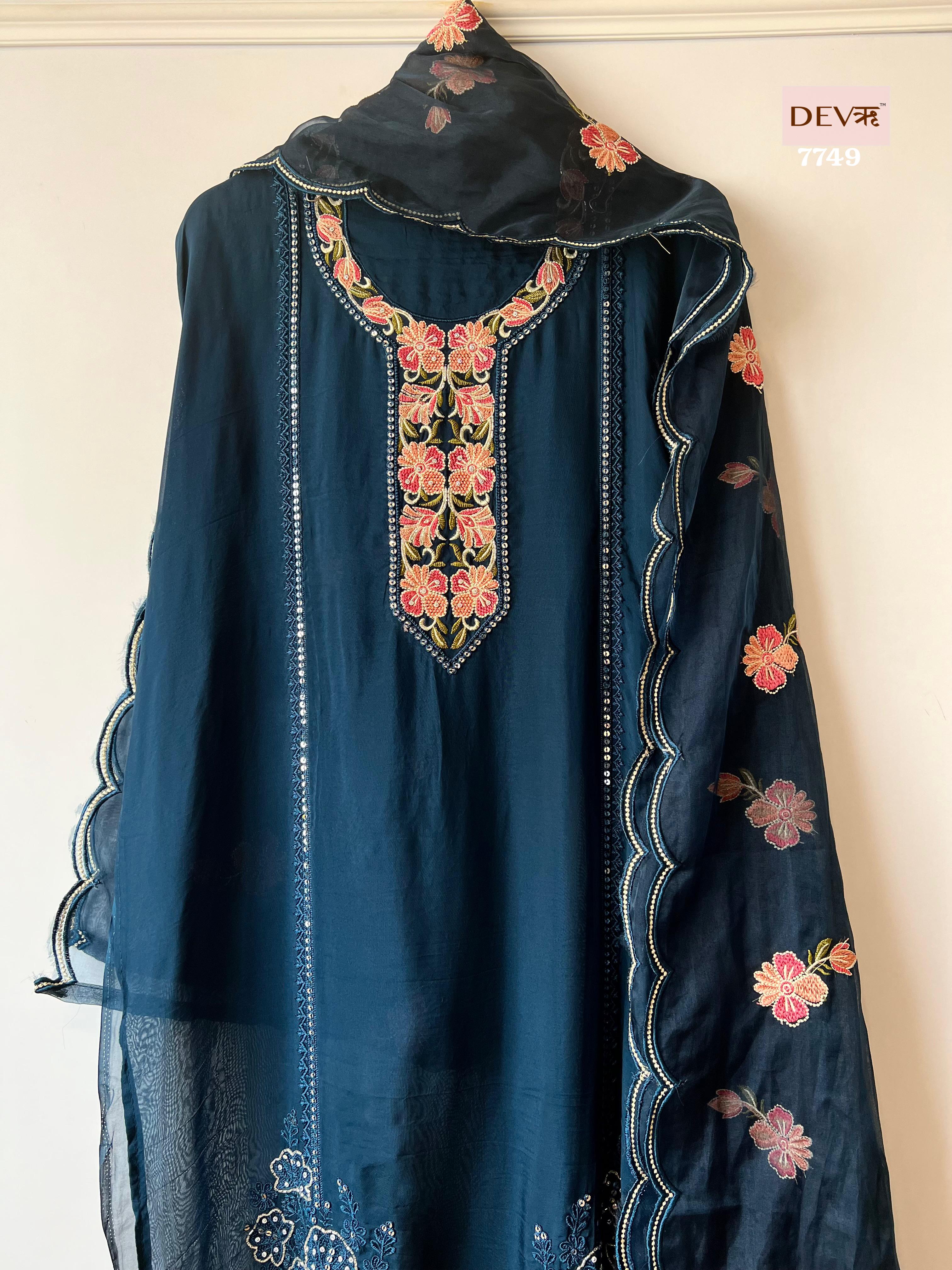 Organza Silk Suit Set {7749}