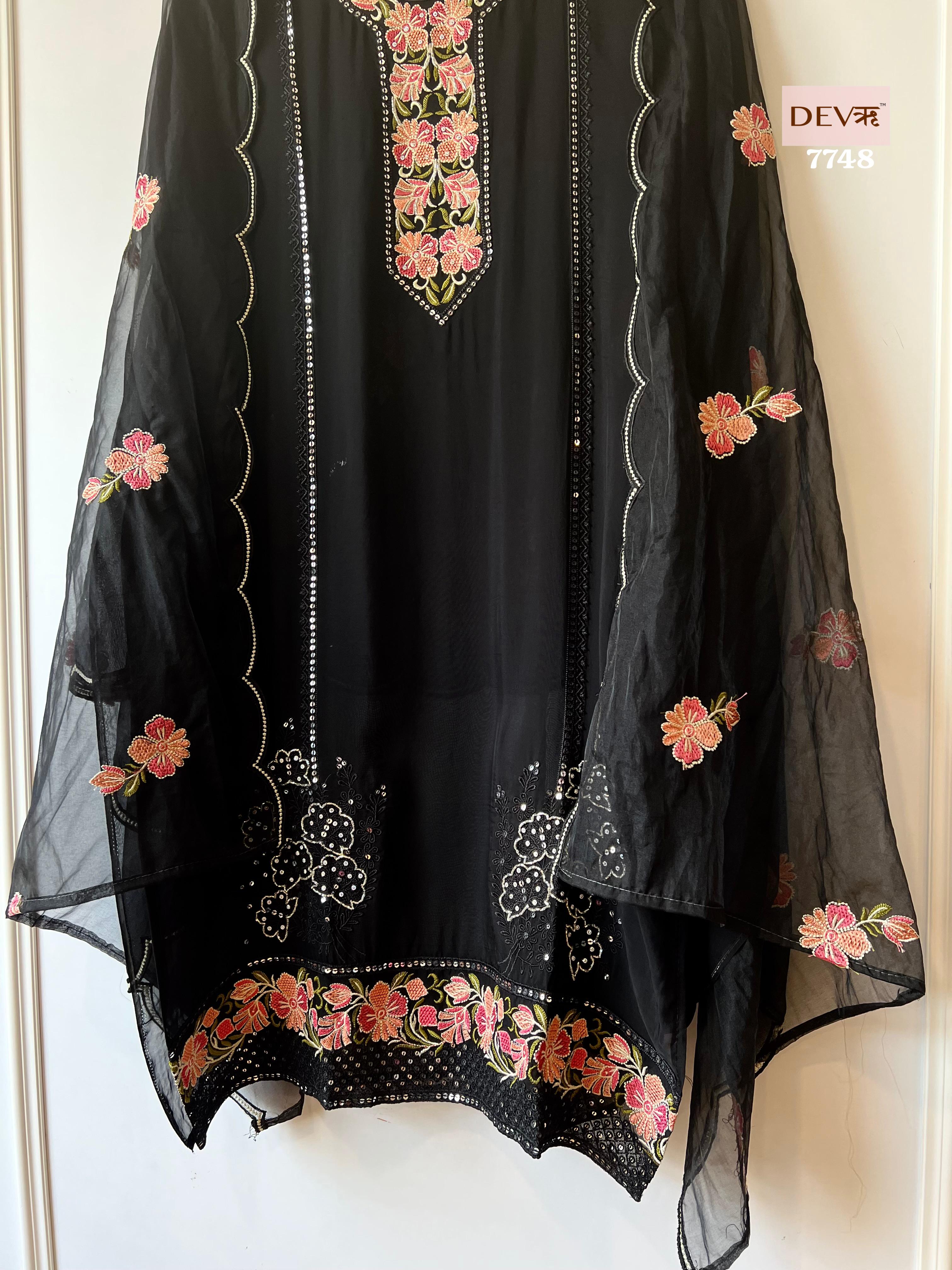 Organza Silk Suit Set {7748}