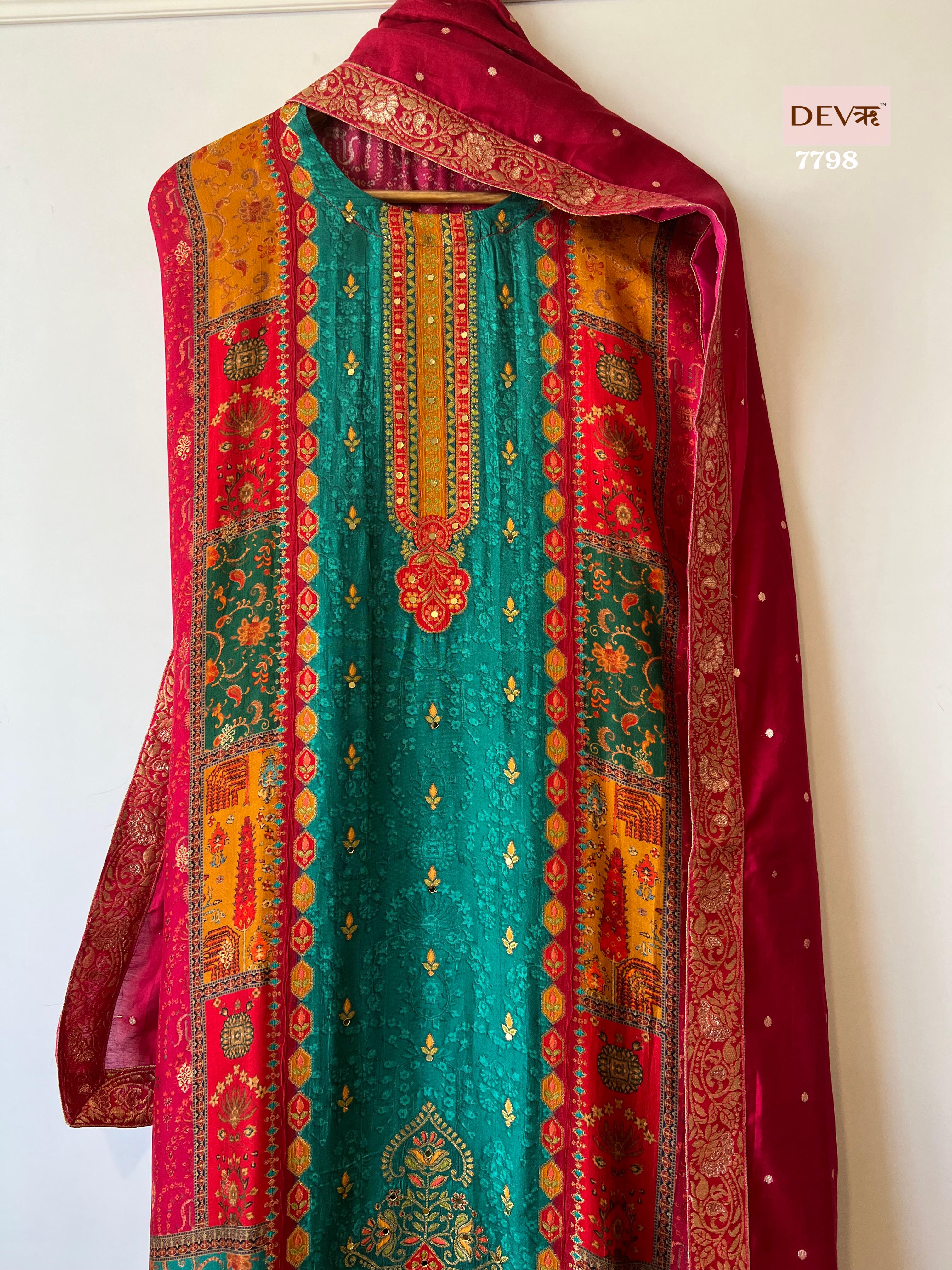 silk suit set