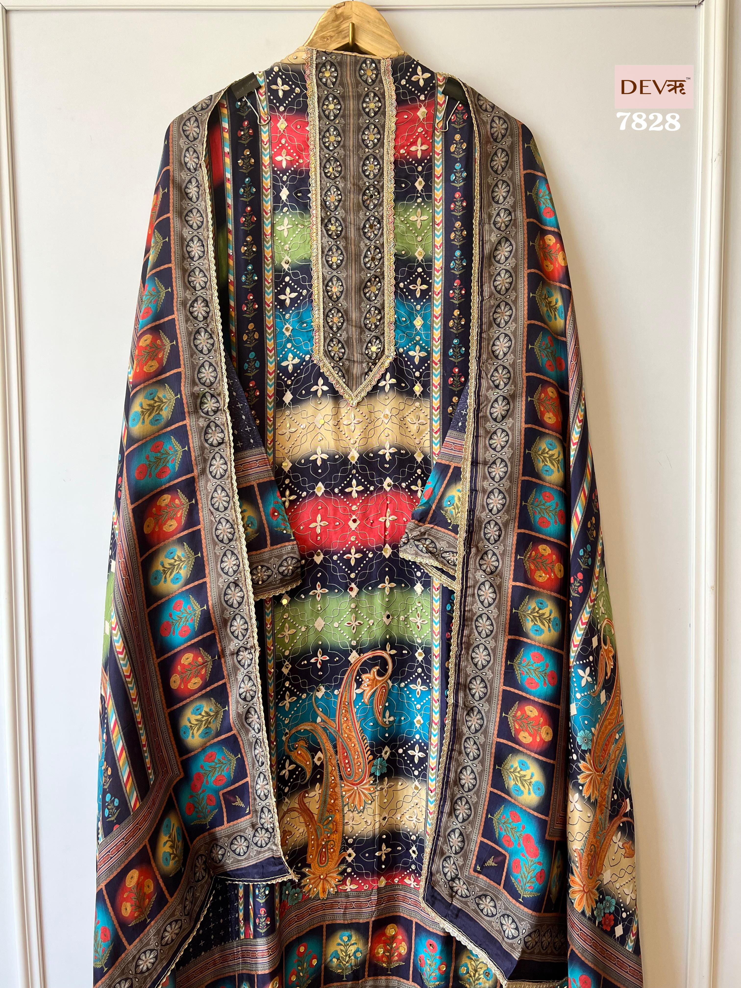 natural crepe suit set {7828}