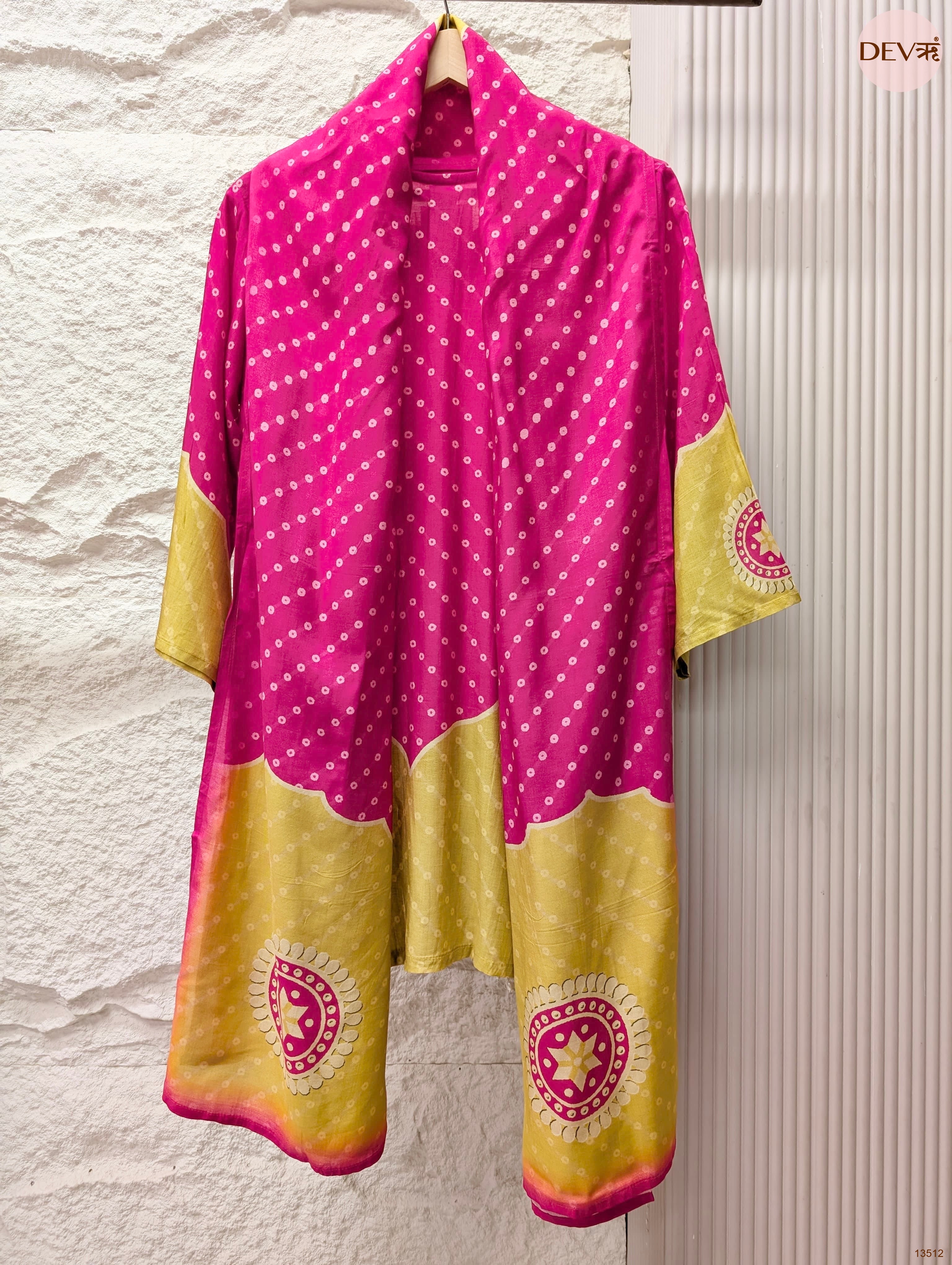 Gulnaar Pure muslin Printed Pink 3-Piece Set (Devri – D.No 13512)