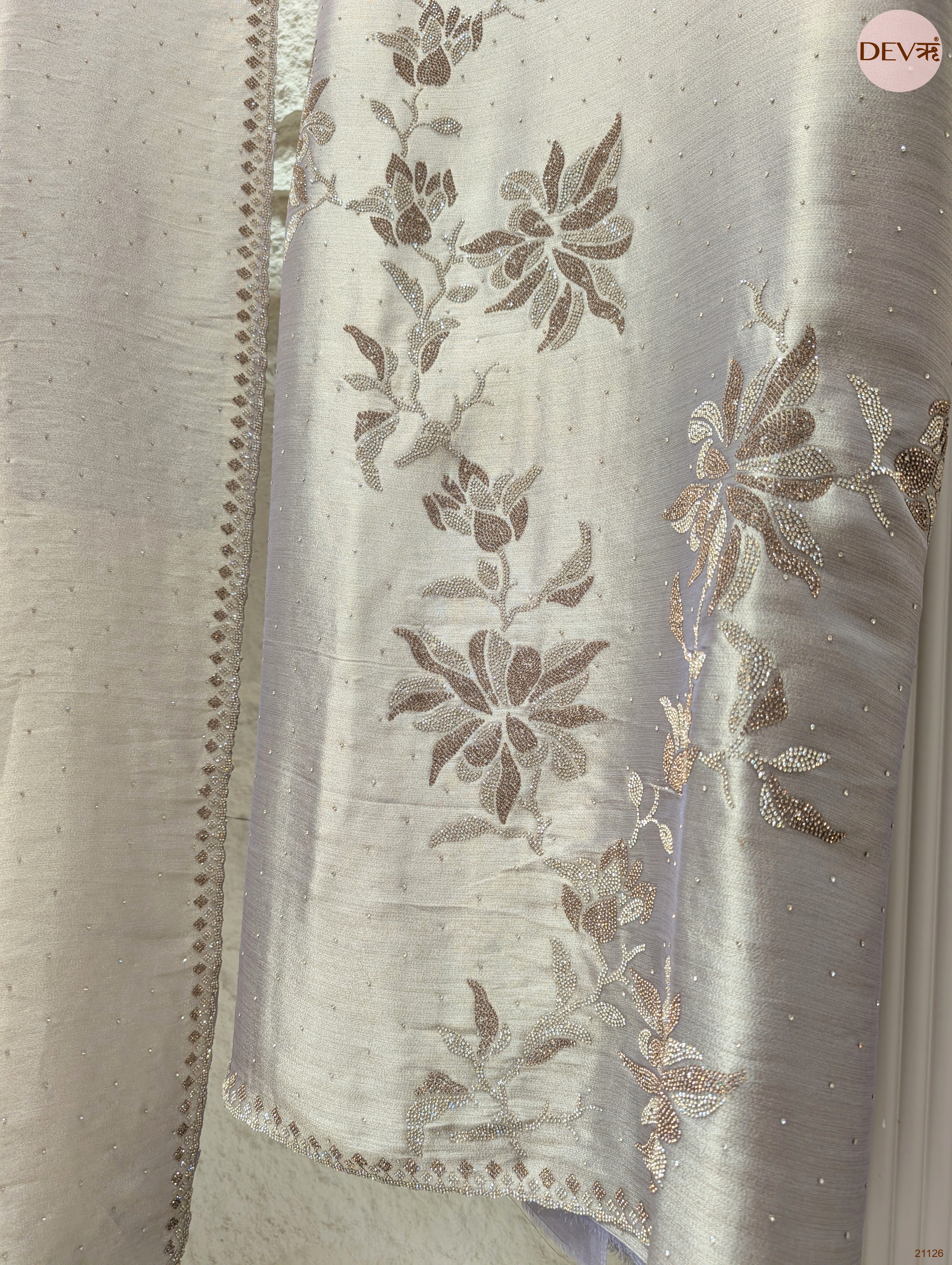 Grey Pure Giraffe Silk Embroidered Unstitched 3-Piece Suit (Devri – D.No 21126)