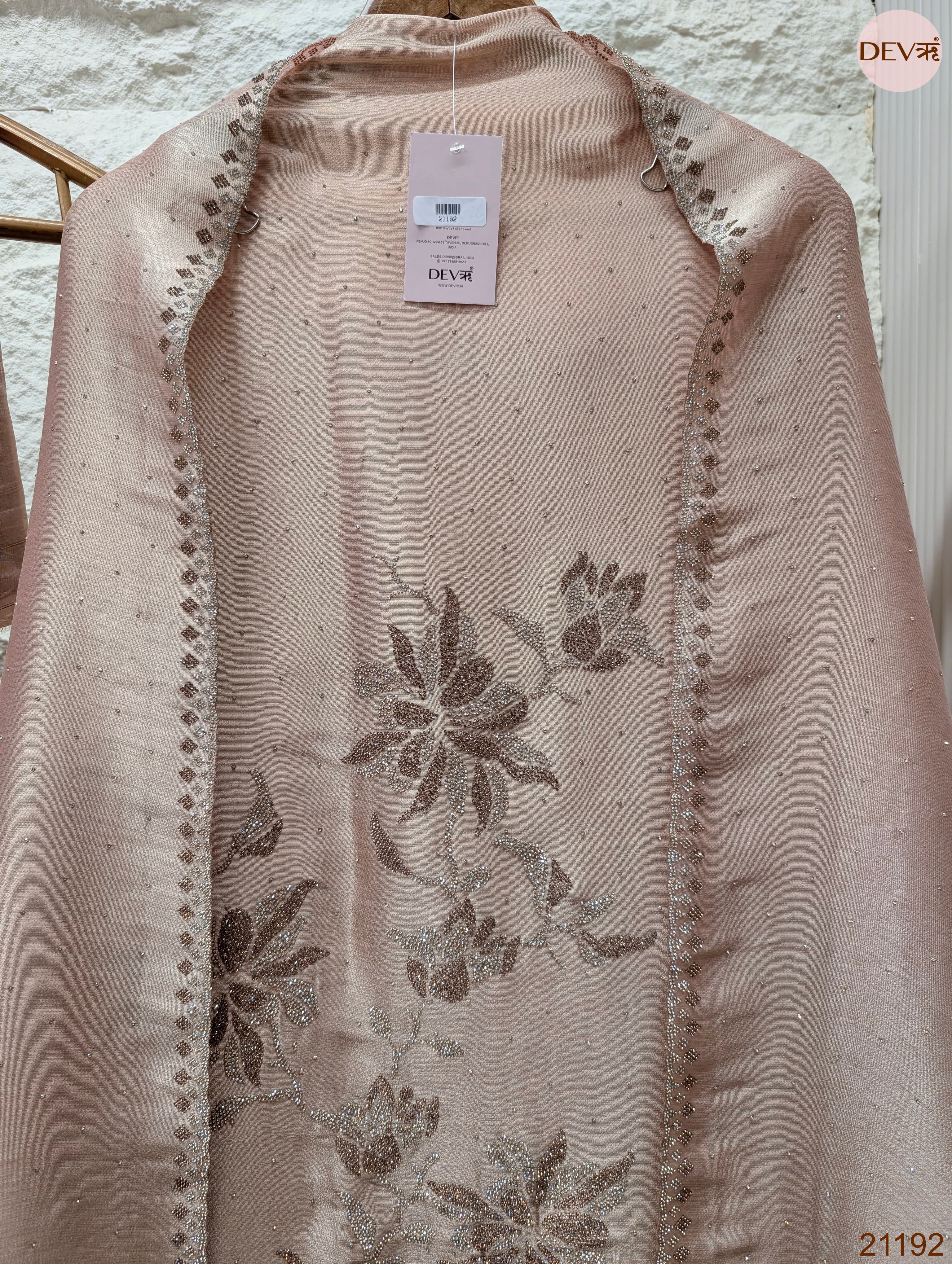 Blush Pure Giraffe Silk Embroidered Unstitched 3-Piece Suit (Devri – D.No 21192)