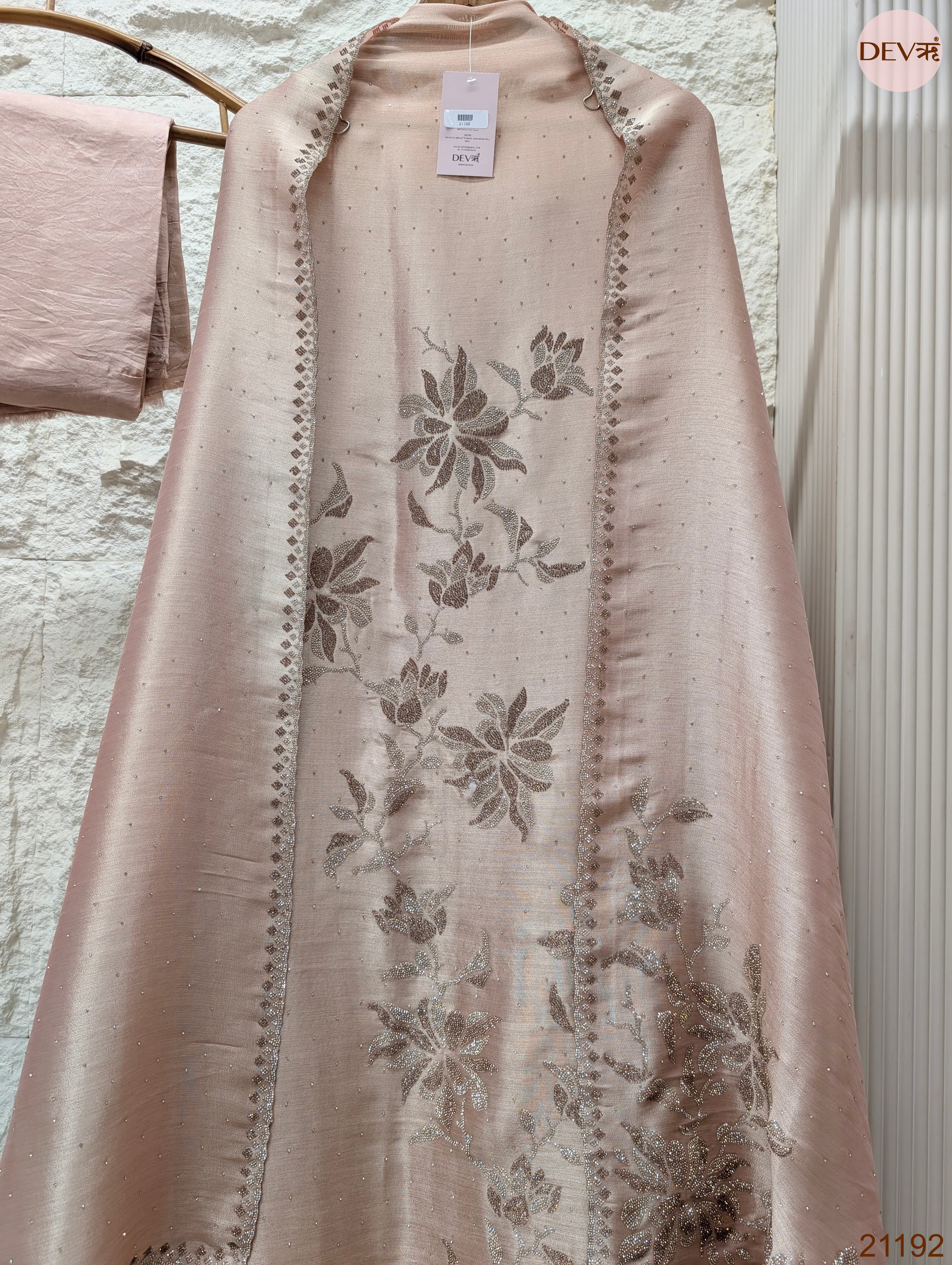 Blush Pure Giraffe Silk Embroidered Unstitched 3-Piece Suit (Devri – D.No 21192)