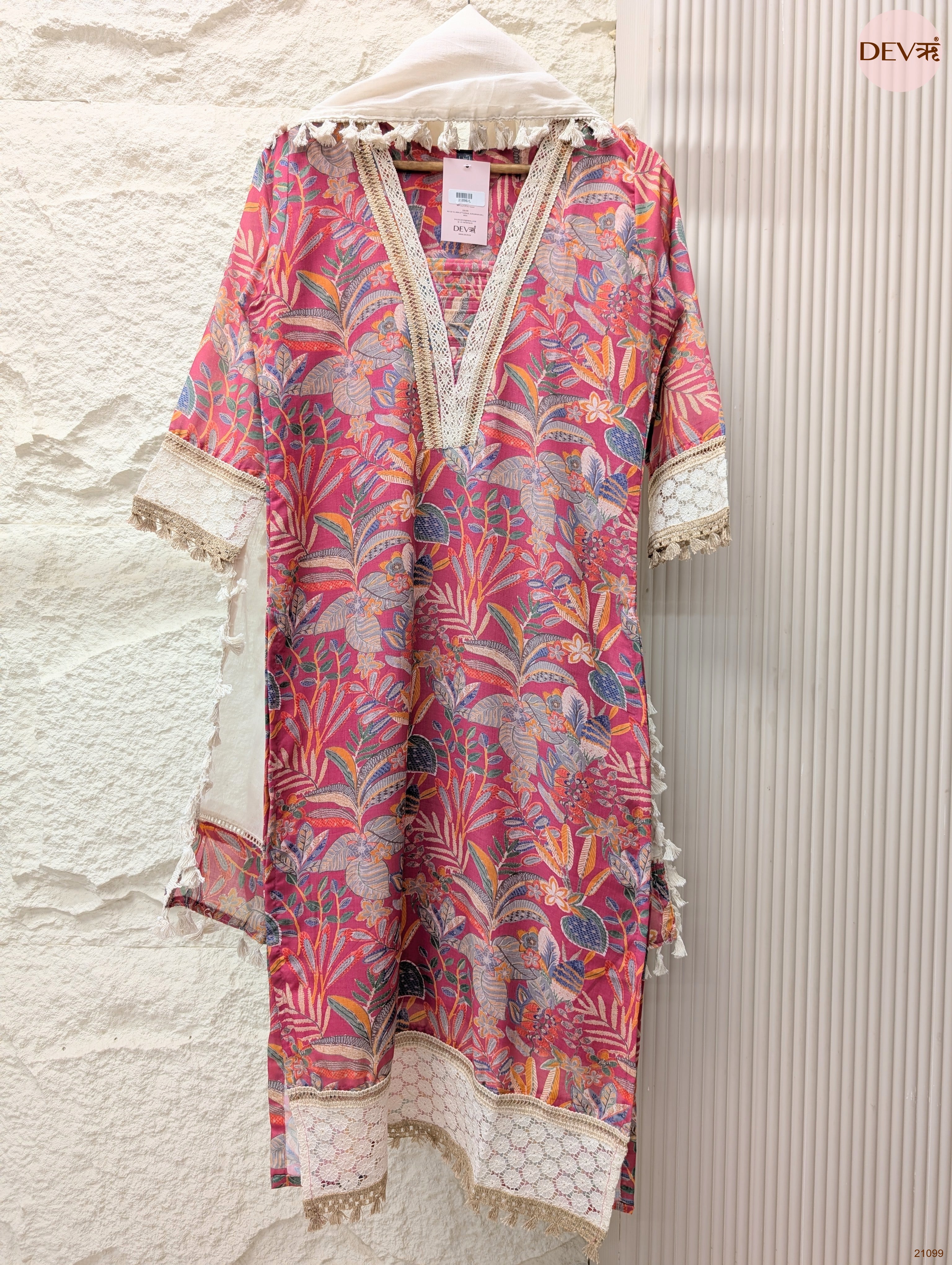 Gulnaar Pure cotton Printed Pink 3-Piece Set (Devri – D.No 21099)