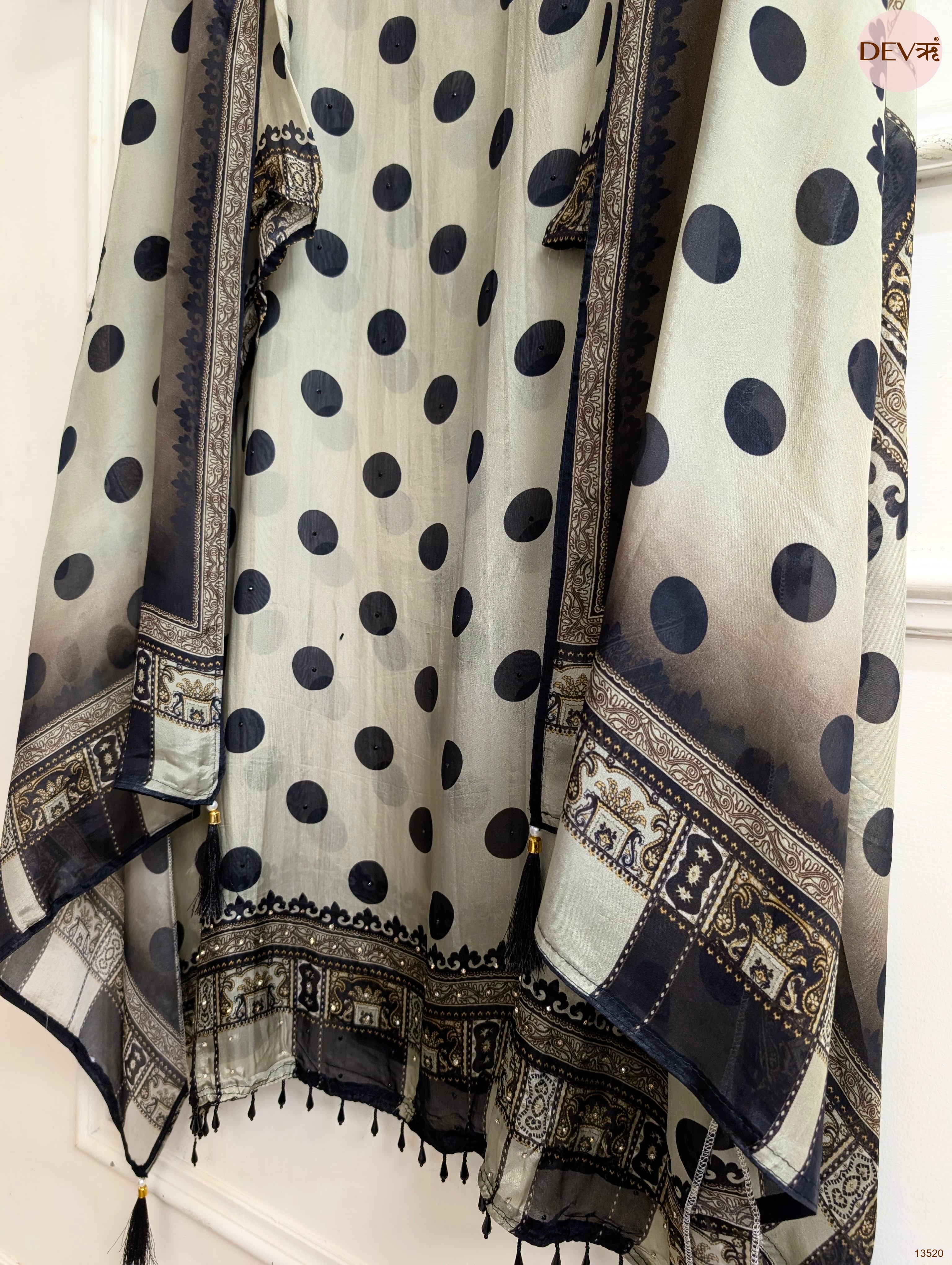 Sage Muslin Printed Unstitched 3-Piece Suit (Devri – D.No 13520)