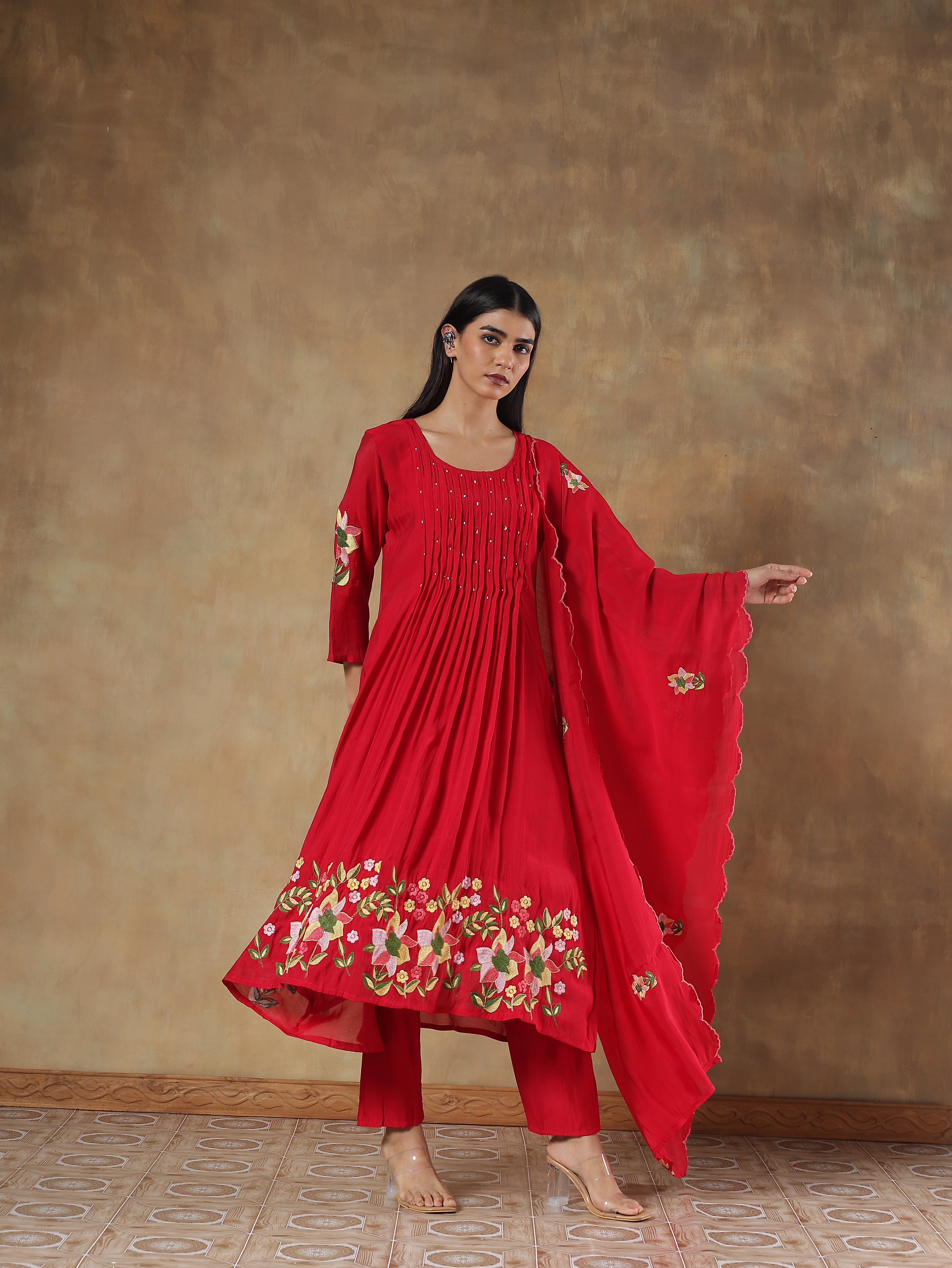 Devyani Silk Embroidered 3-Piece Set (Devri – D.No 1069)