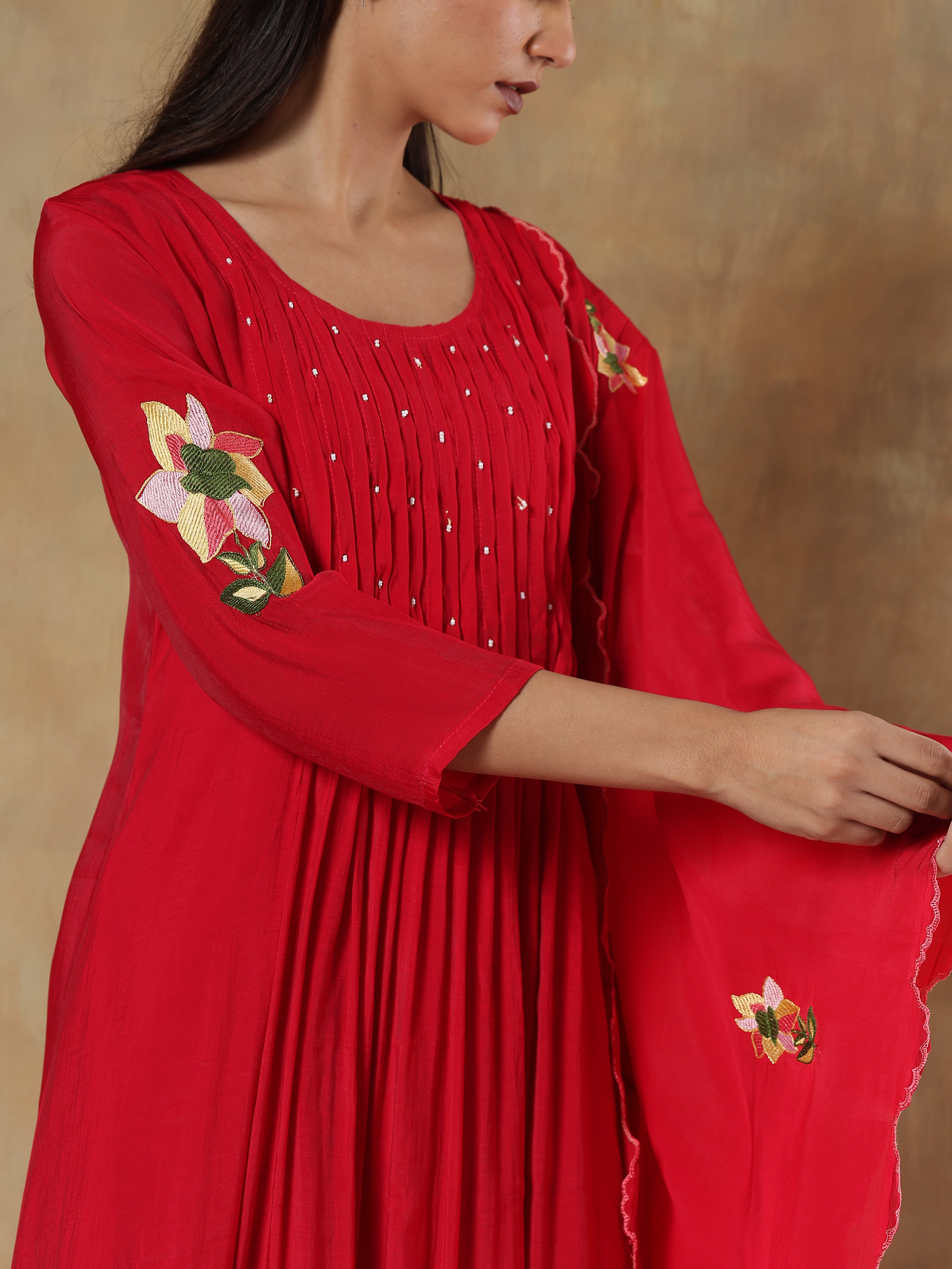 Devyani Silk Embroidered 3-Piece Set (Devri – D.No 1069)