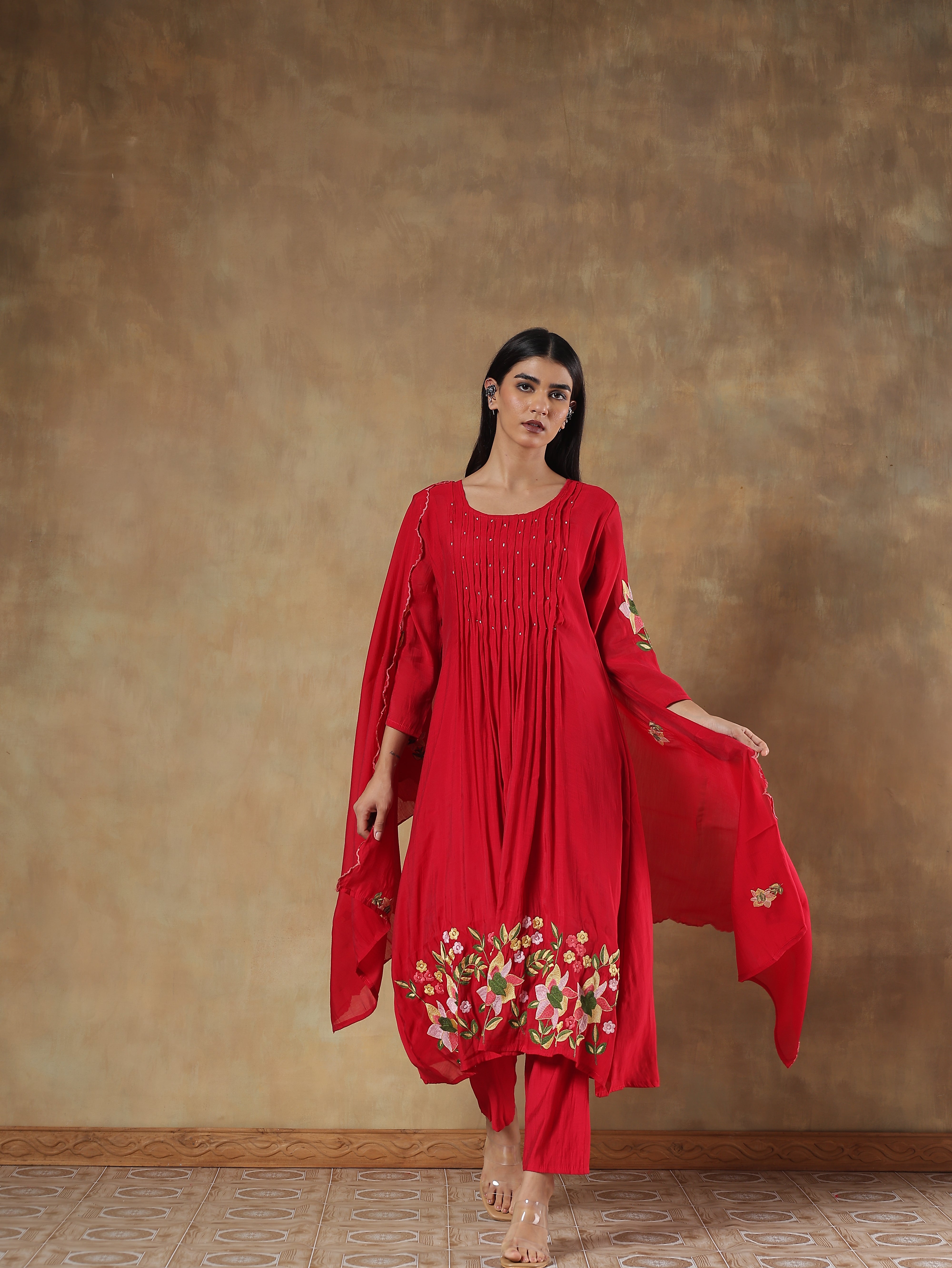 Devyani Silk Embroidered 3-Piece Set (Devri – D.No 1069)