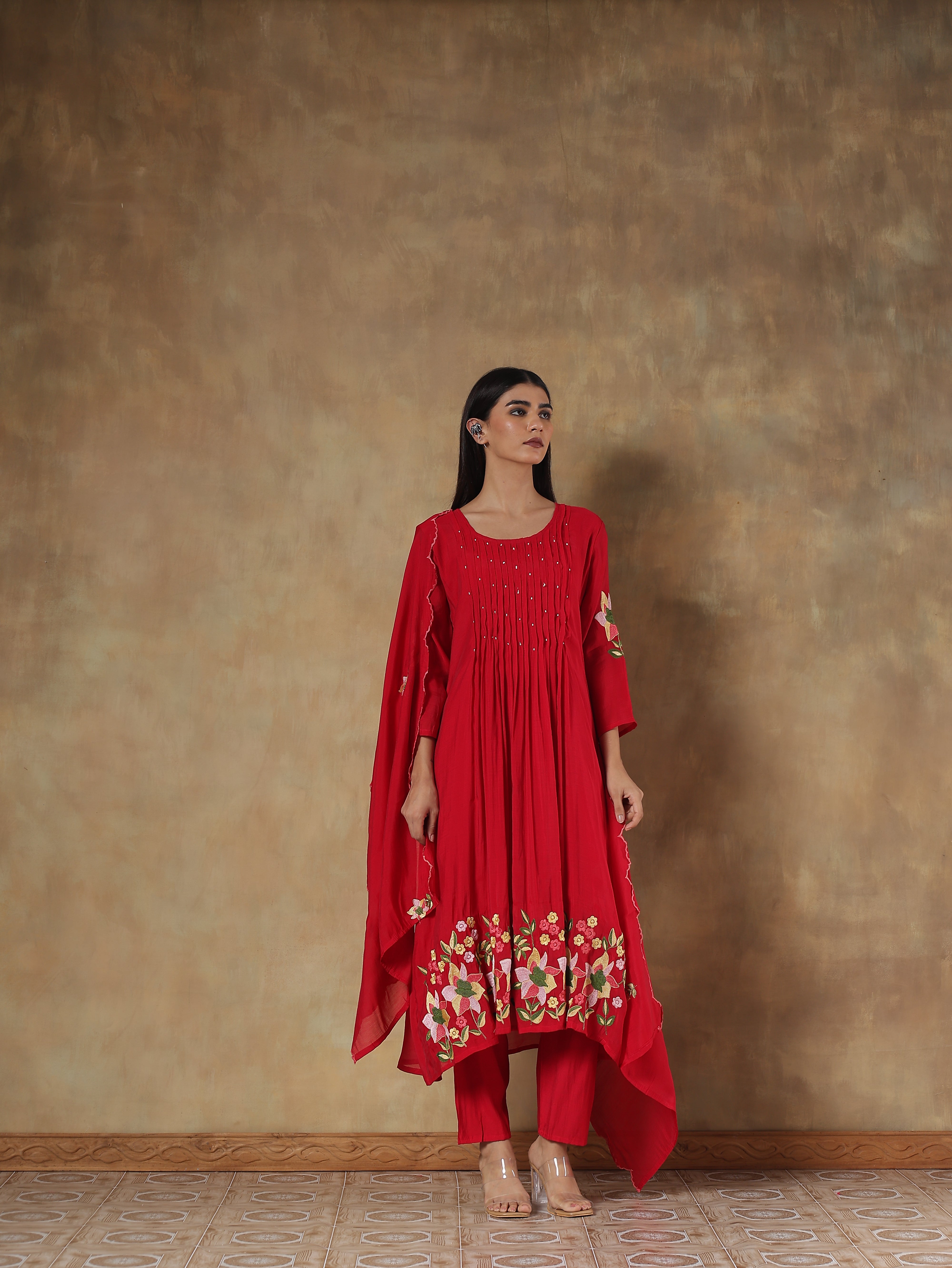 Devyani Silk Embroidered 3-Piece Set (Devri – D.No 1069)