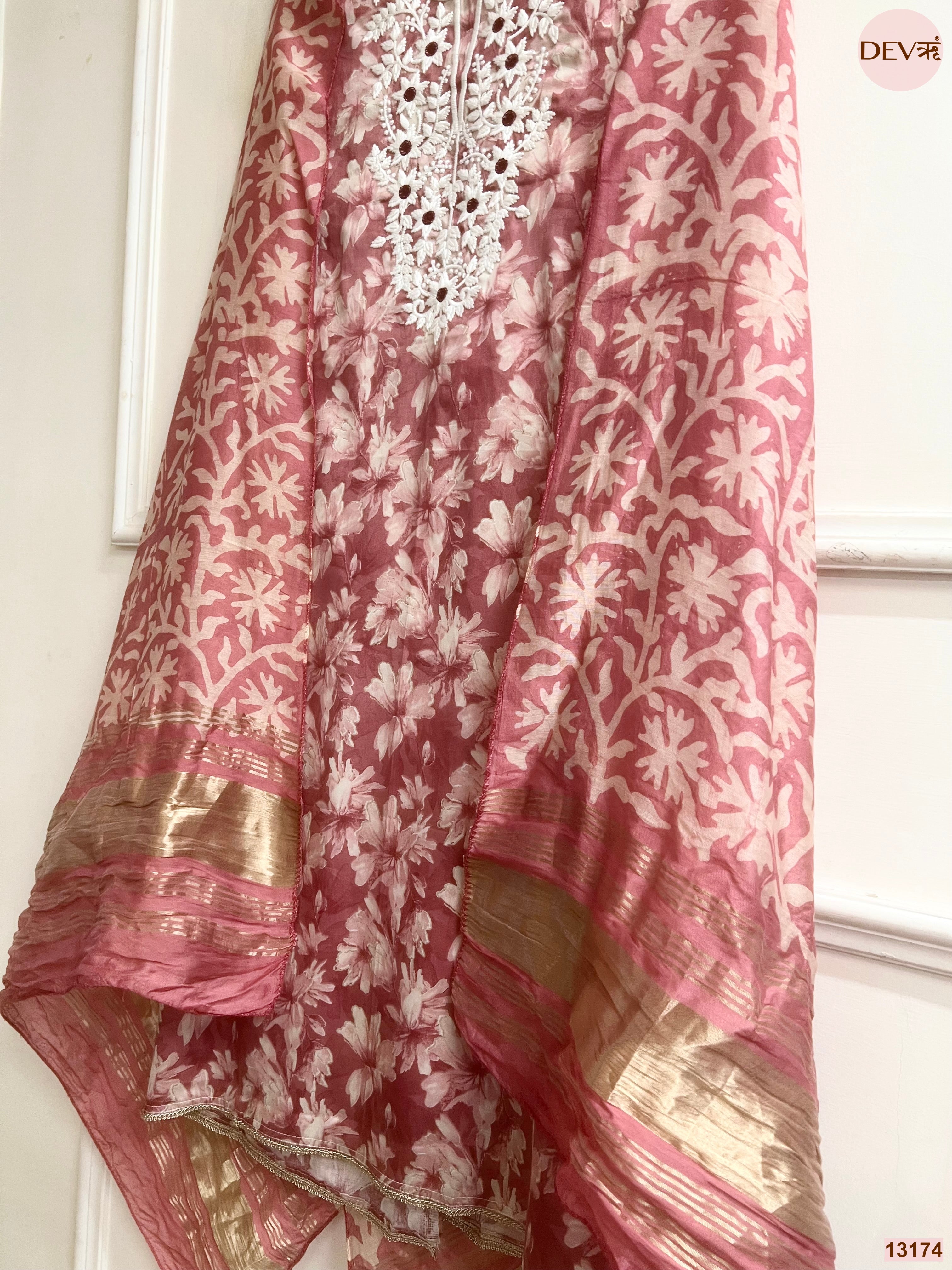 Pink Jam Cotton Printed Unstitched 3-Piece Suit (Devri – D.No 13174)
