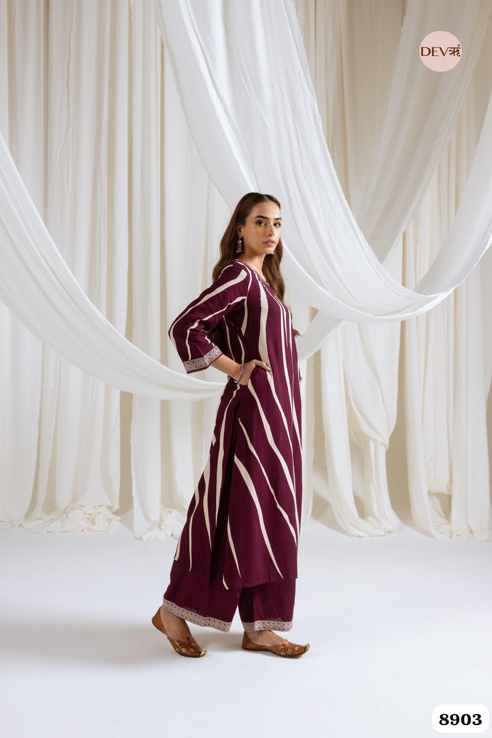 Maroon German Reyon Printed -set of 2 {8903}