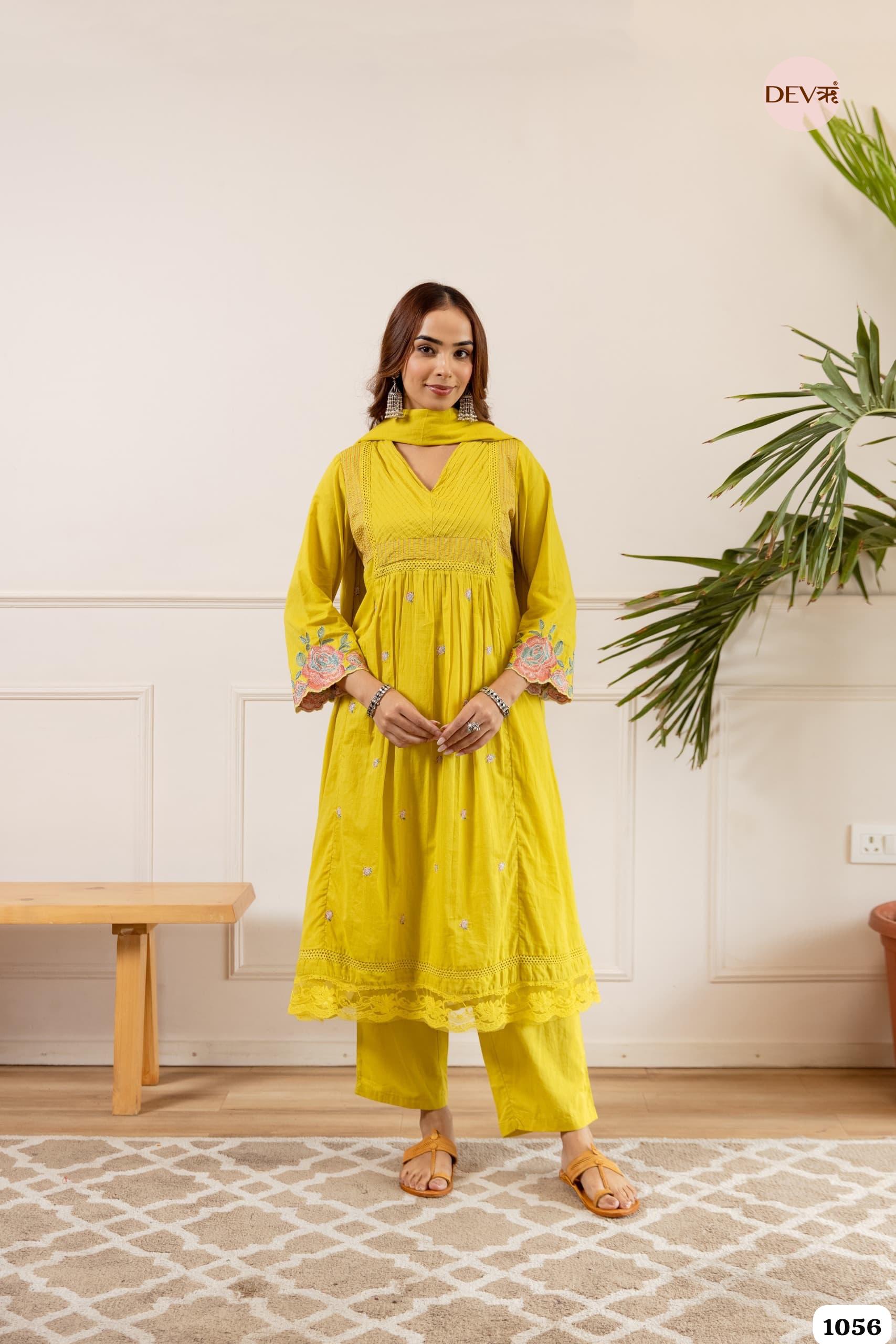 Mustard Blossom Mul Cotton 3-Piece Set {1056/M}