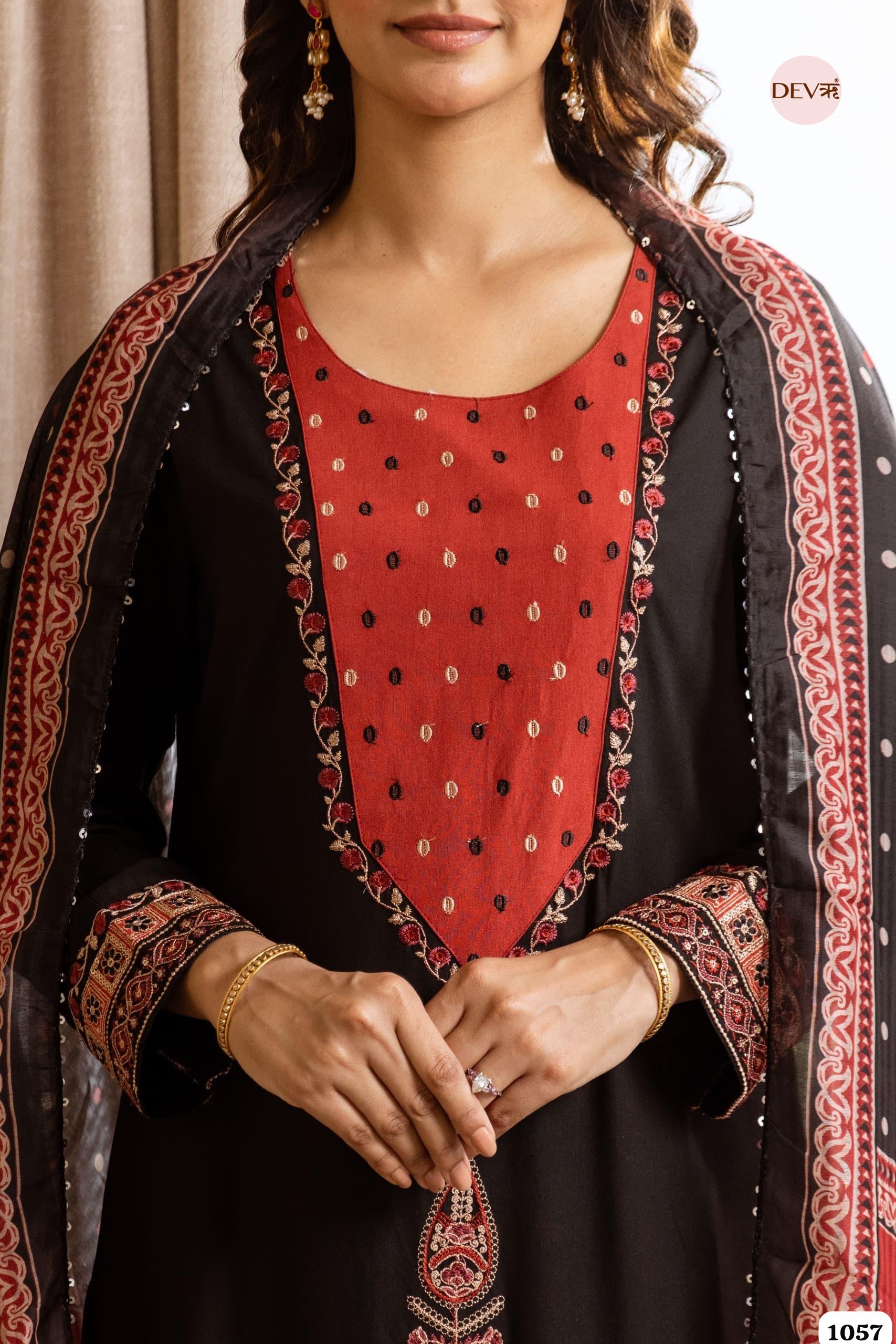 Black Heritage Paisley Reyon 3-Piece Set {1057}