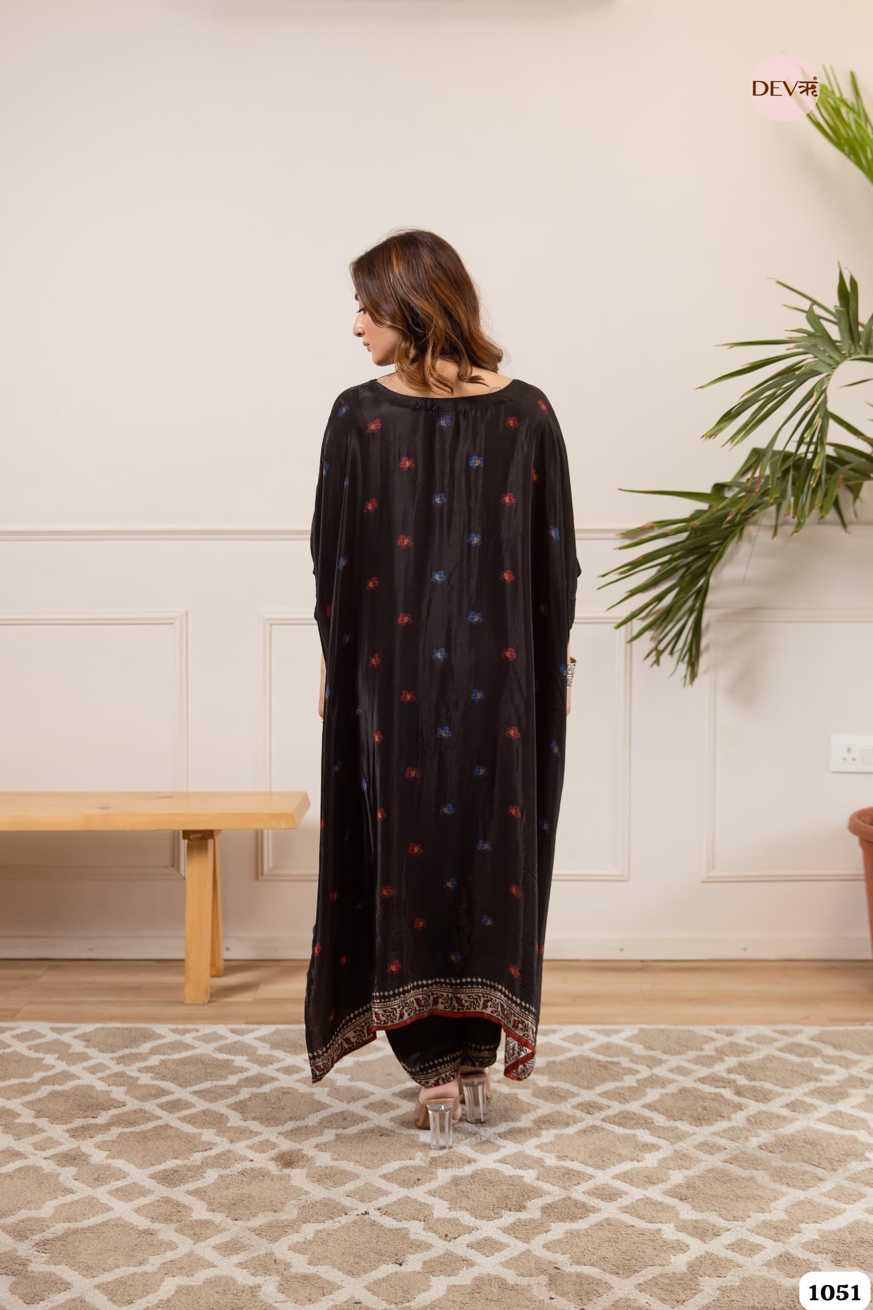 Ebony Charm kaftan-inspired Crepe 2-Piece Set {1051}