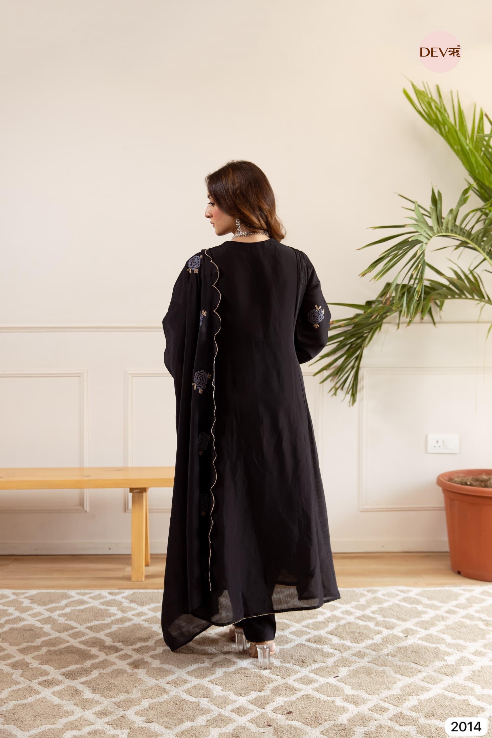 Black Midnight Bloom Mul Cotton 3-Piece Set - {2014}