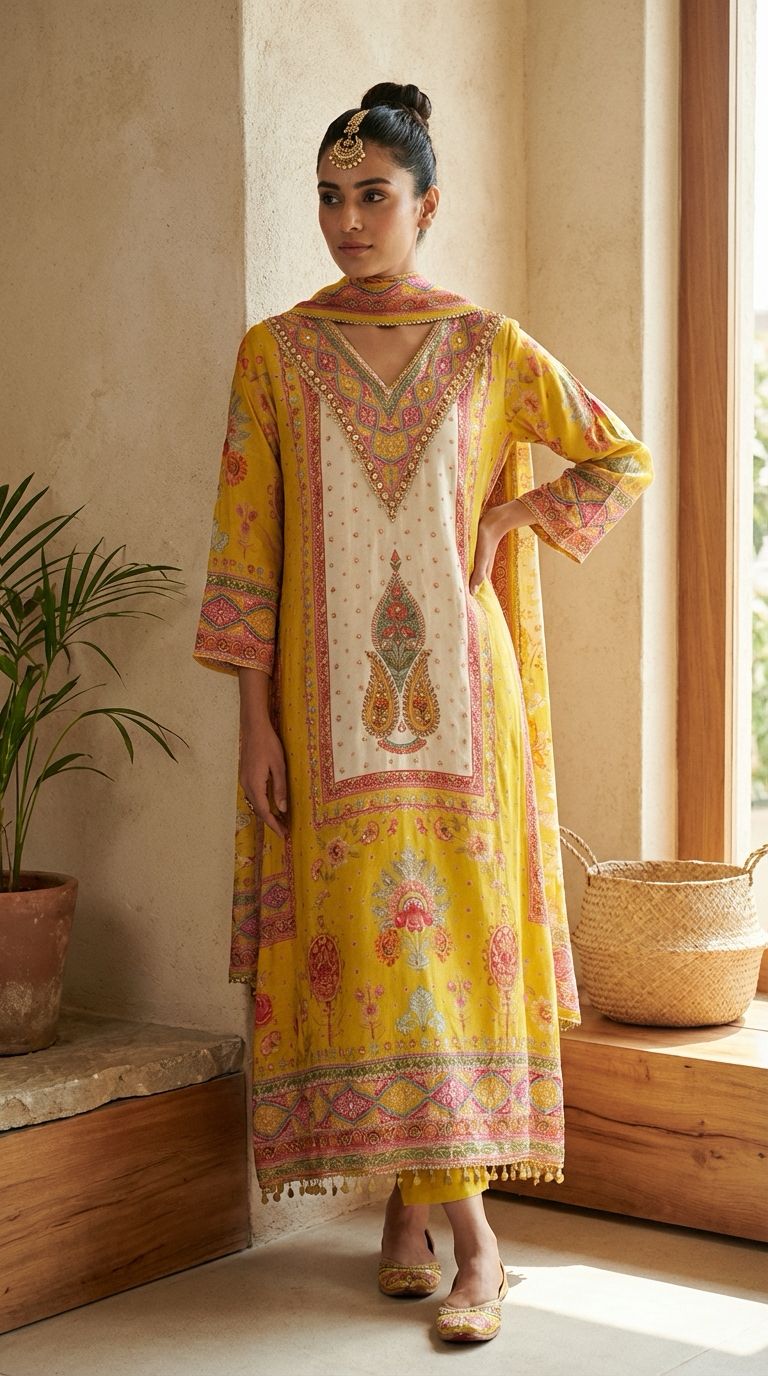 Marigold Charm Crepe 3-Piece Set {1038}