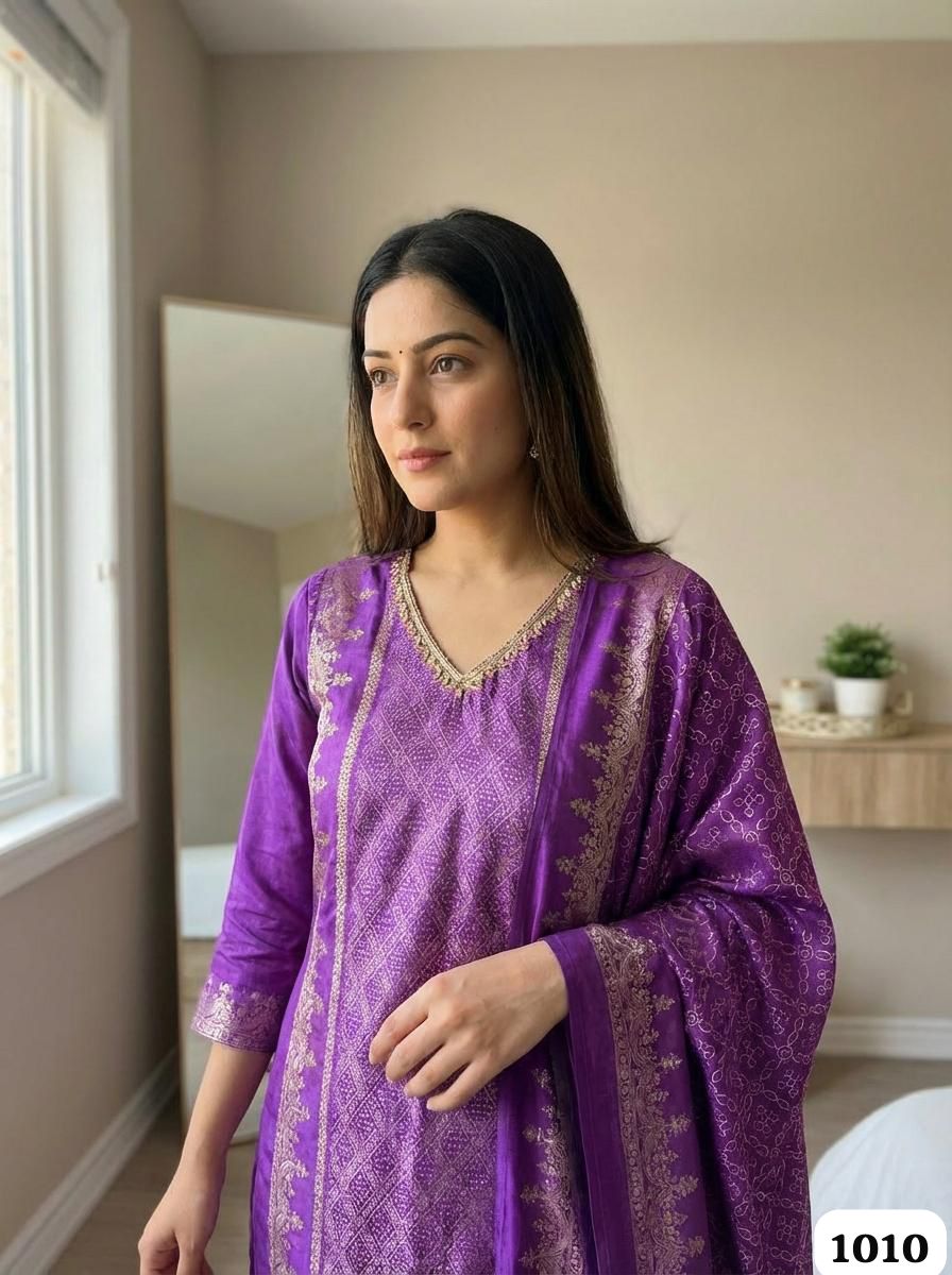 Royal Glow Silk 3-Piece Set {1010}