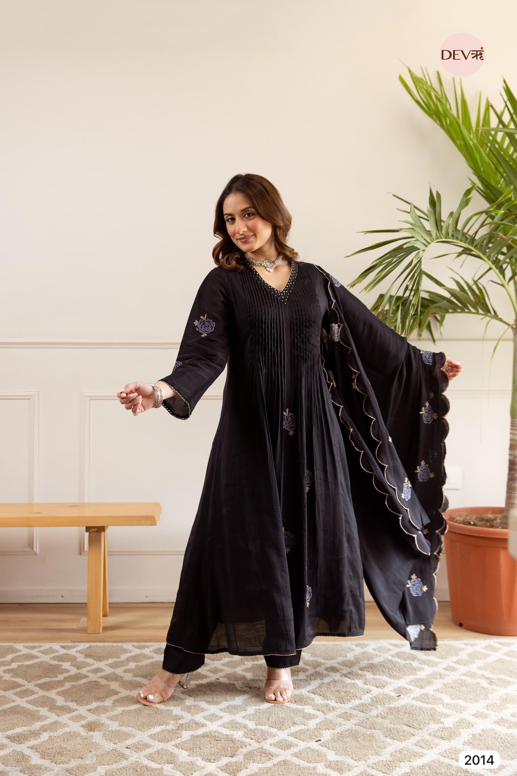 Black Midnight Bloom Mul Cotton 3-Piece Set - {2014}
