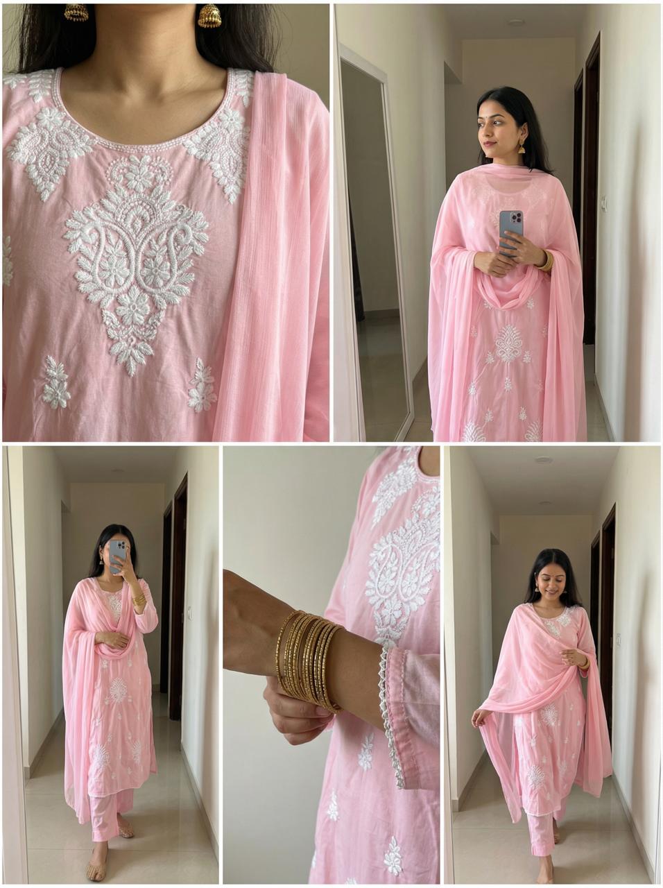 Blush Grace Cotton 3-Piece Set {1018}