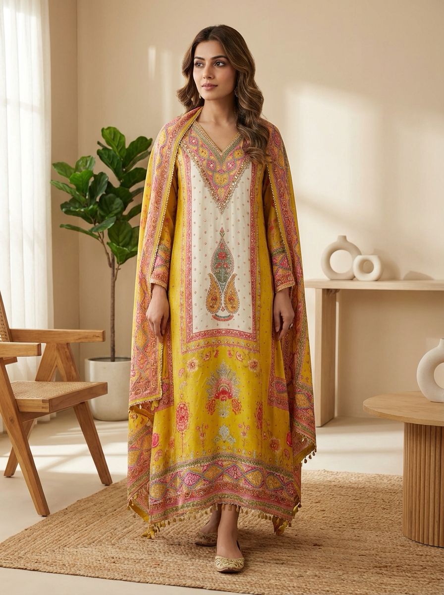 Marigold Charm Crepe 3-Piece Set {1038}