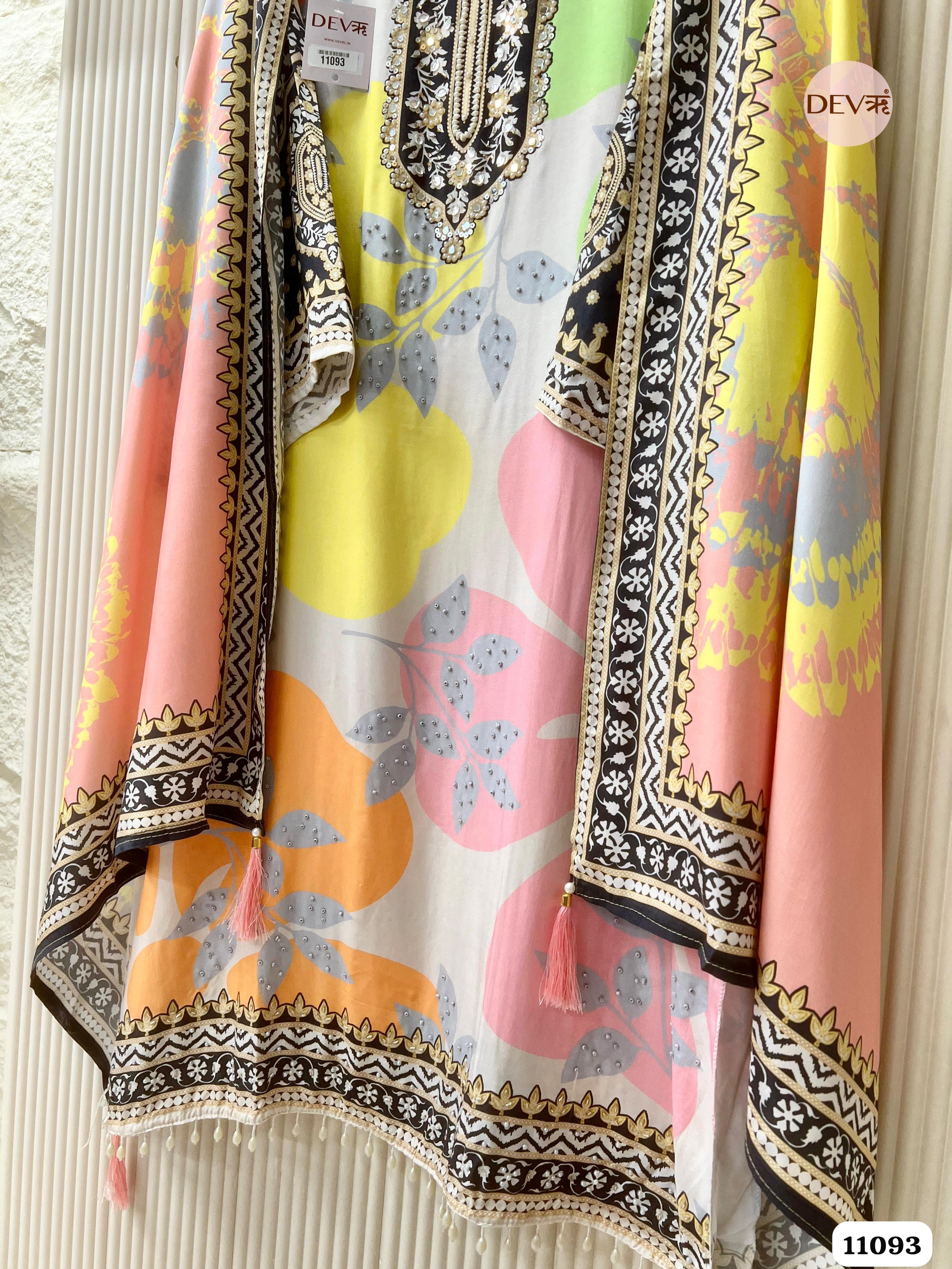 Rainbow Muslin Printed Semi Stitched Printed -Set Of 3