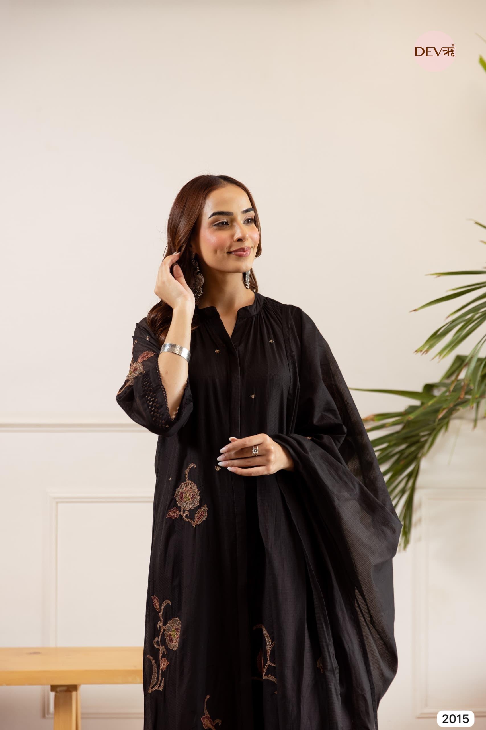 Black Noir Bloom Mul Cotton 3-Piece Set - {2015}