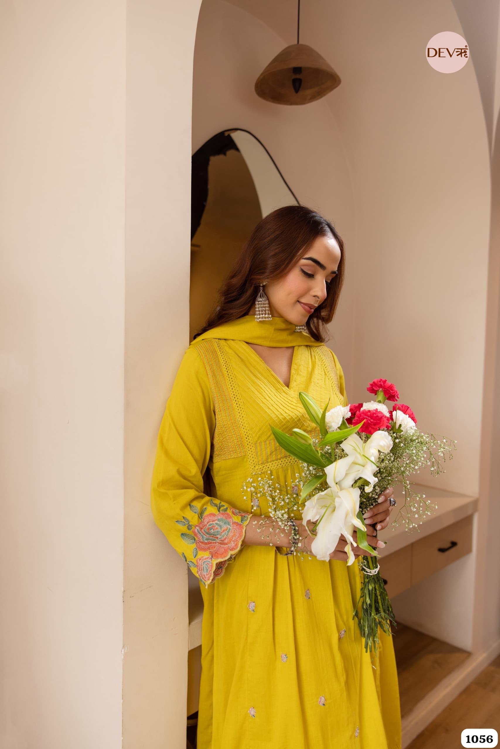 Mustard Blossom Mul Cotton 3-Piece Set {1056}