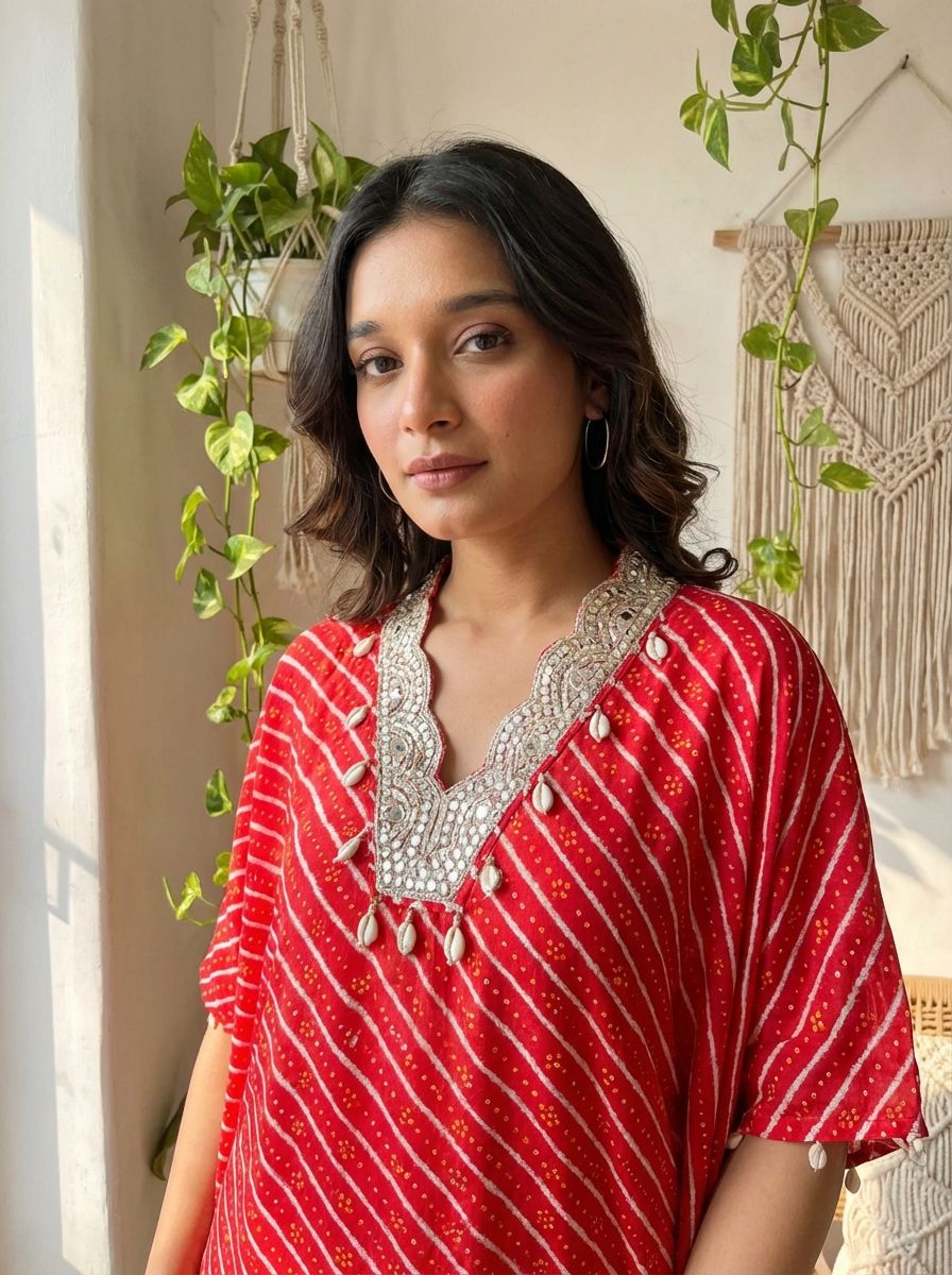 Gulzaar Muslin Printed Red 2-Piece Set (Devri – D.No 2037)