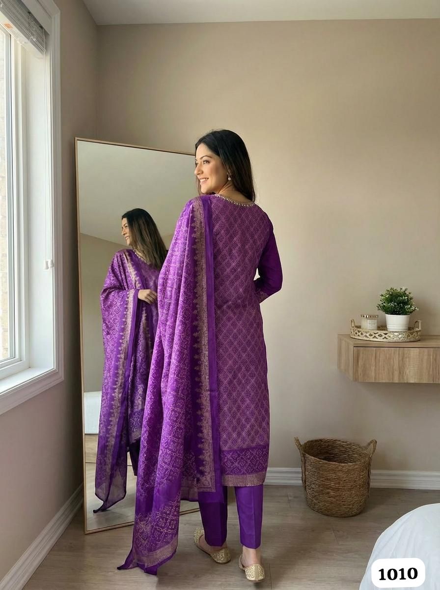 Royal Glow Silk 3-Piece Set {1010}