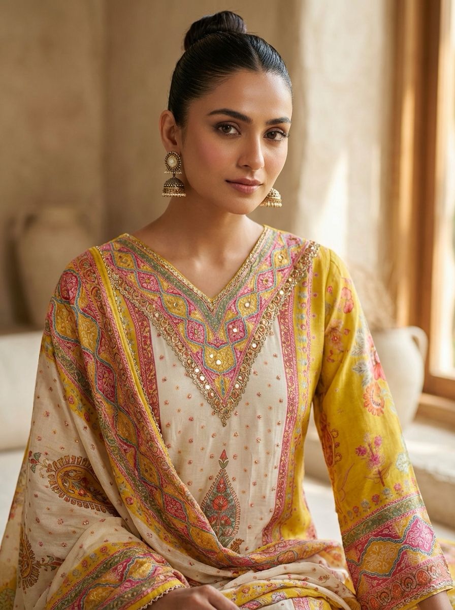 Marigold Charm Crepe 3-Piece Set {1038}