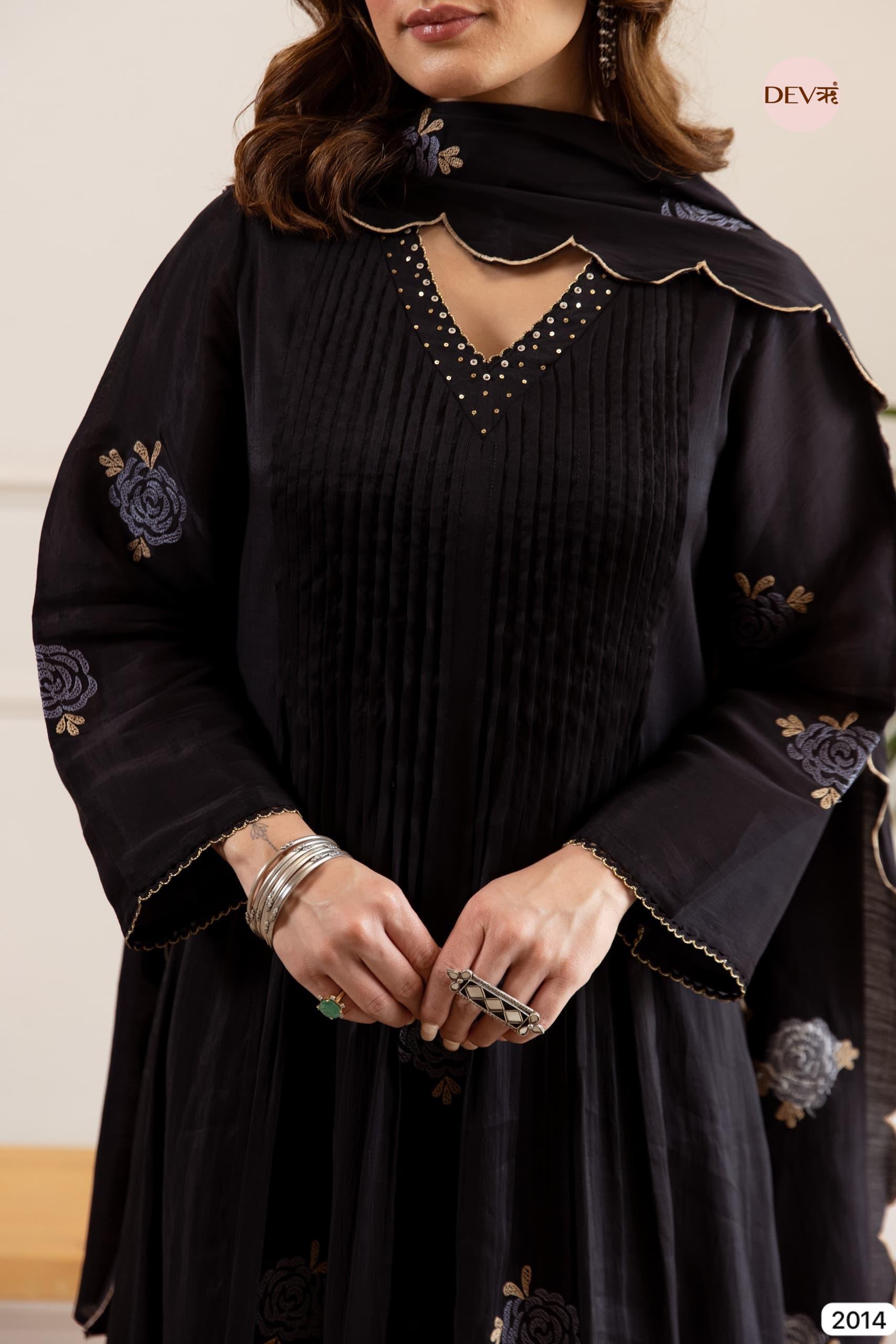 Black Midnight Bloom Mul Cotton 3-Piece Set - {2014}