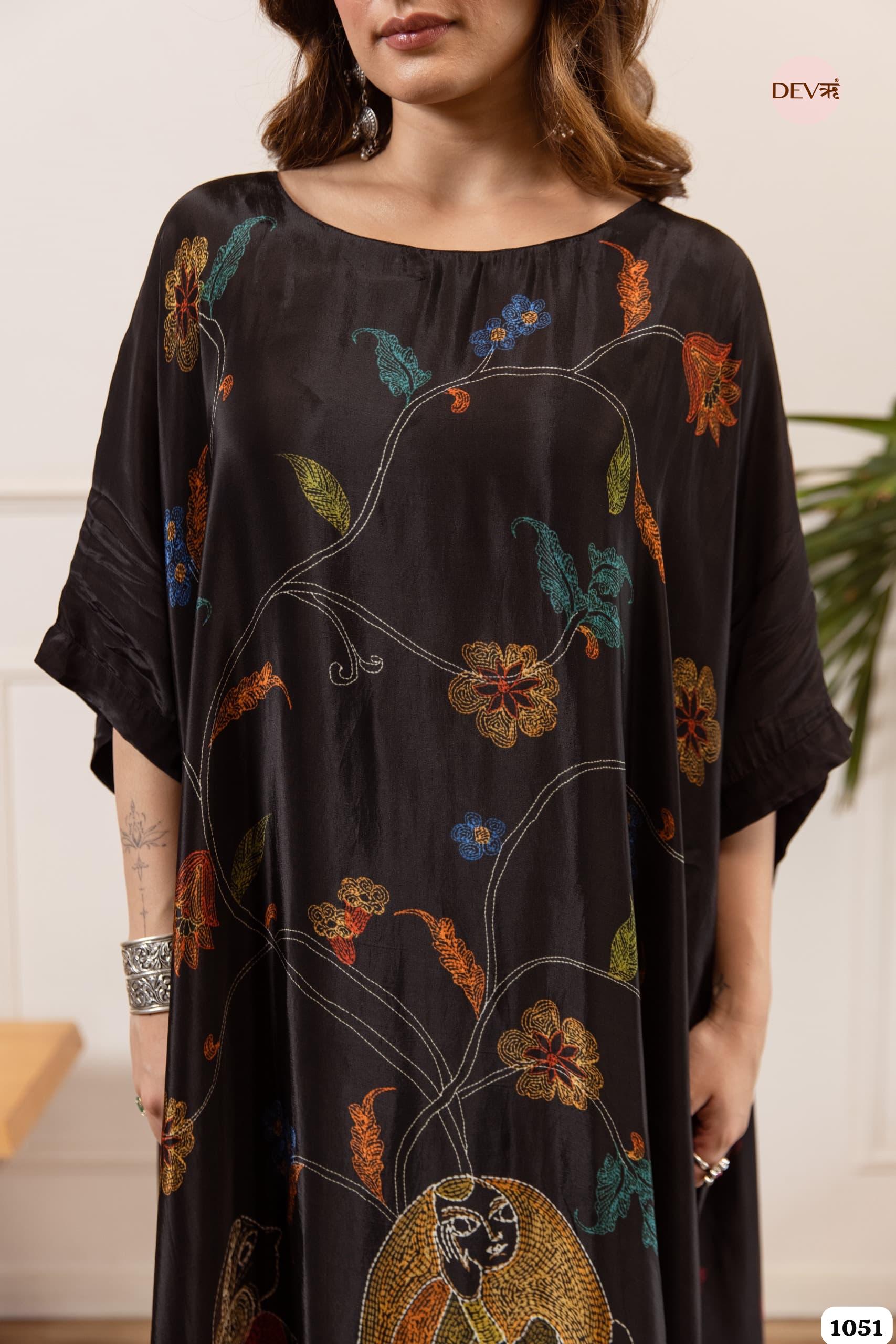 Ebony Charm kaftan-inspired Crepe 2-Piece Set {1051}