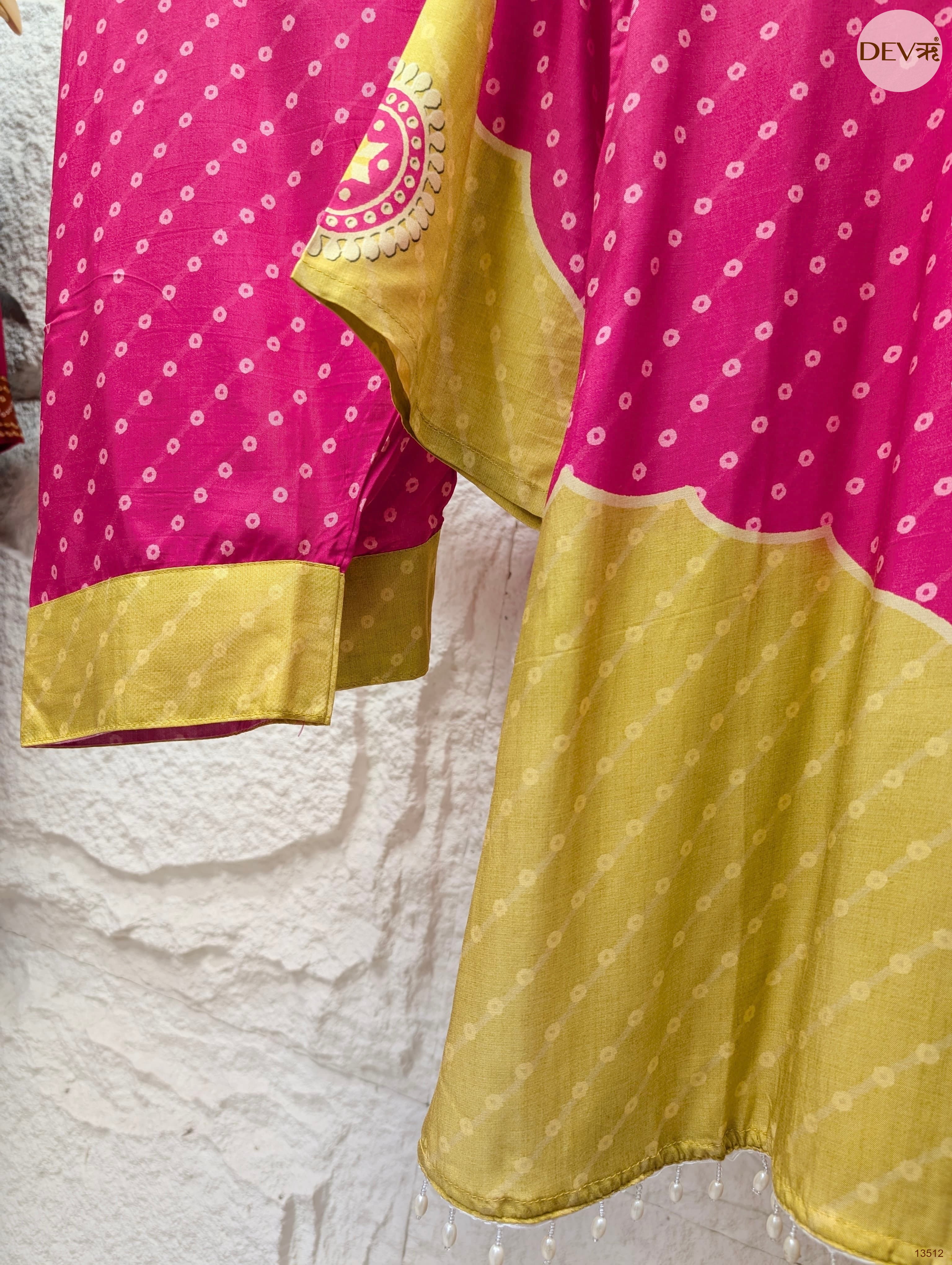 Gulnaar Pure muslin Printed Pink 3-Piece Set (Devri – D.No 13512)
