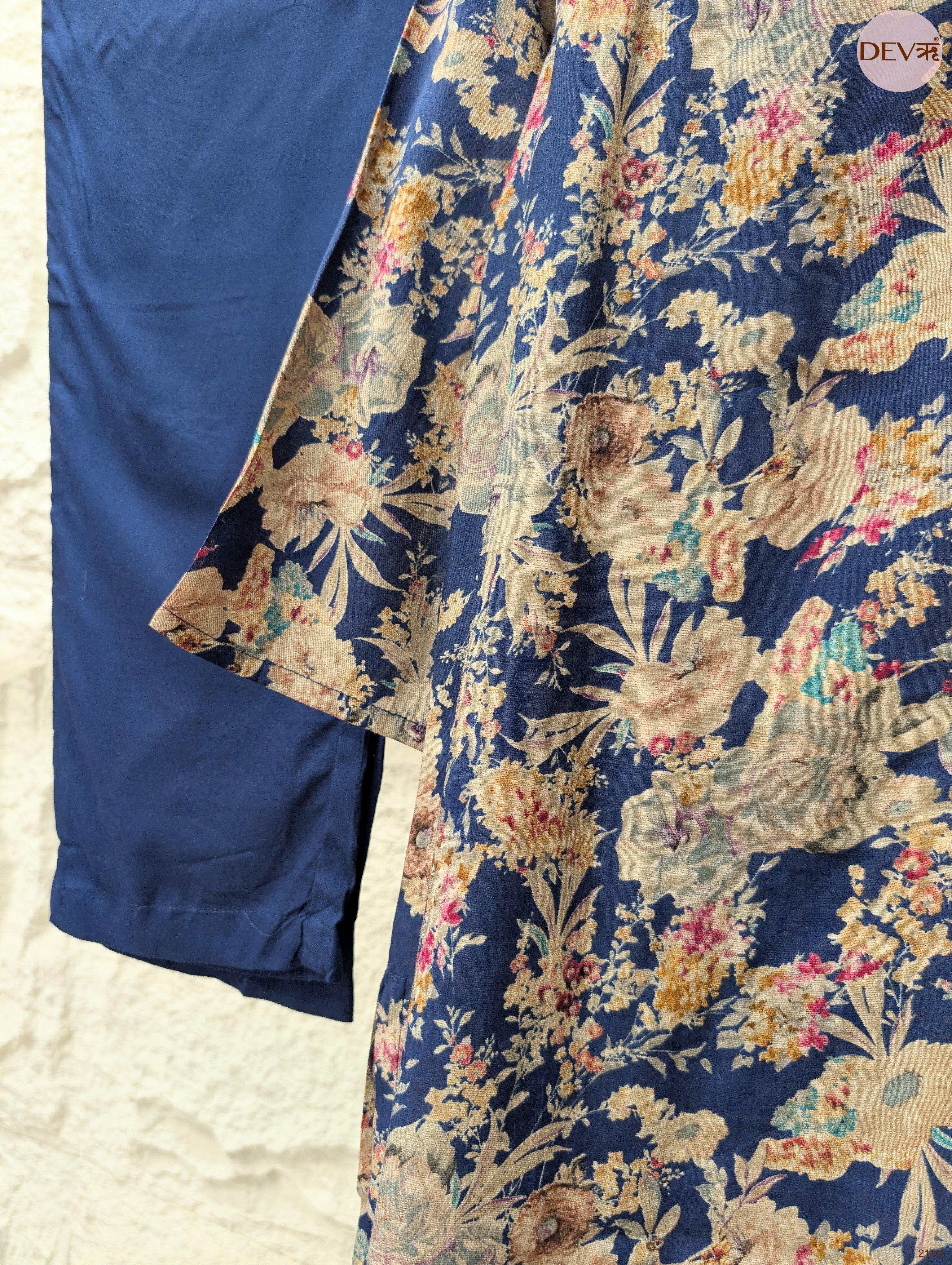 Gulnaar Modal silk Printed Blue 3-Piece Set (Devri – D.No 21111)