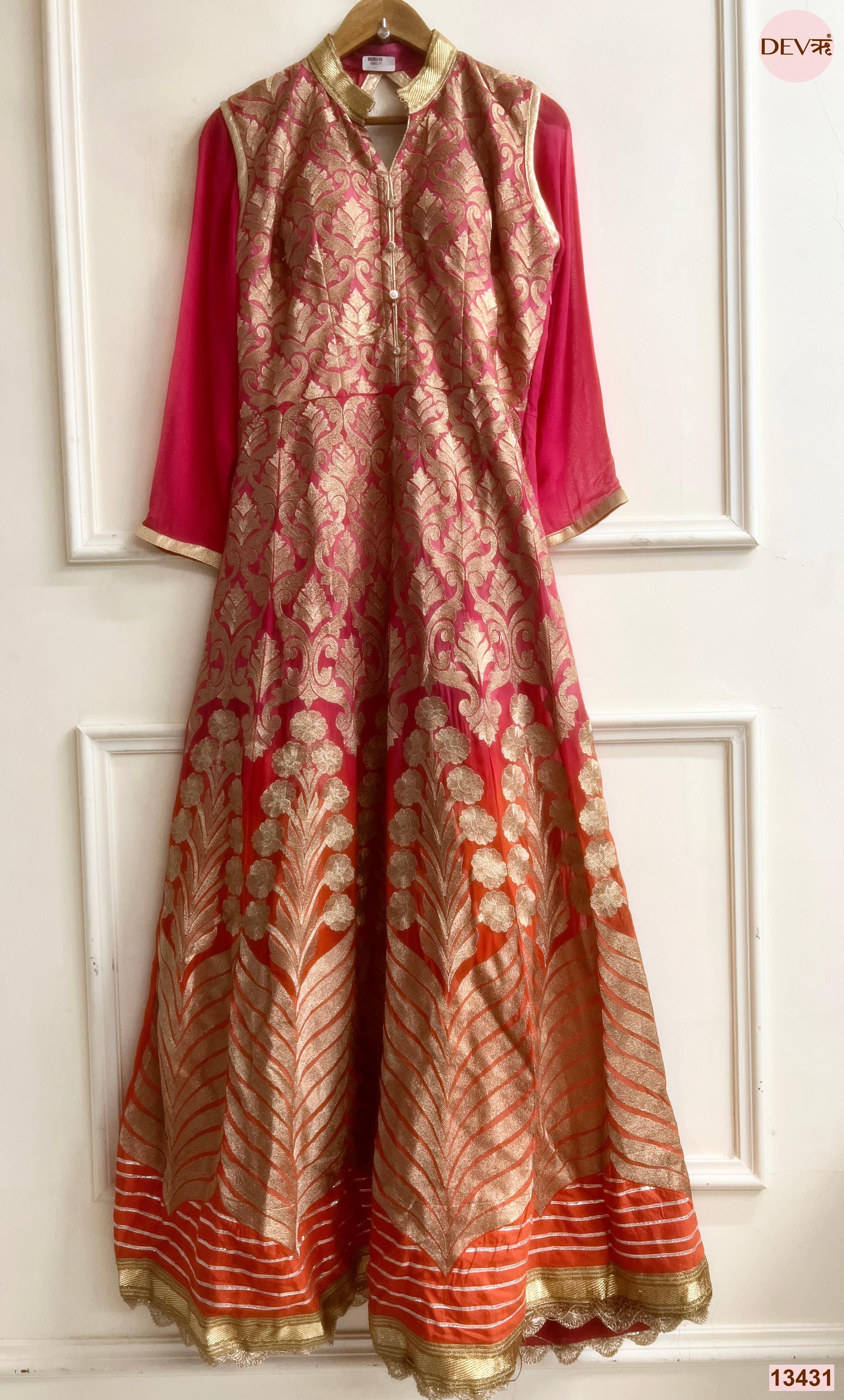 Gulnaar Georgete embroidered Pink 1-Piece Set (Devri – D.No 13431)