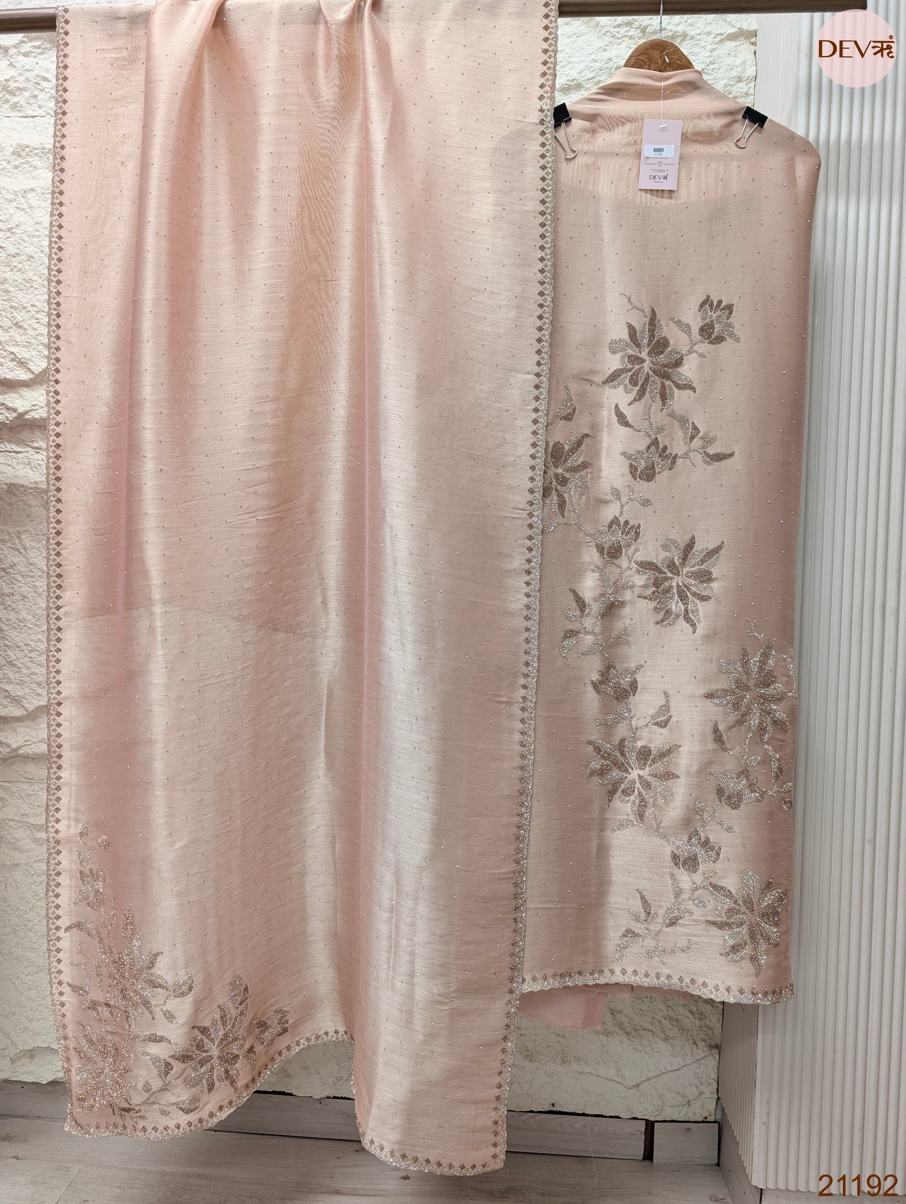 Blush Pure Giraffe Silk Embroidered Unstitched 3-Piece Suit (Devri – D.No 21192)